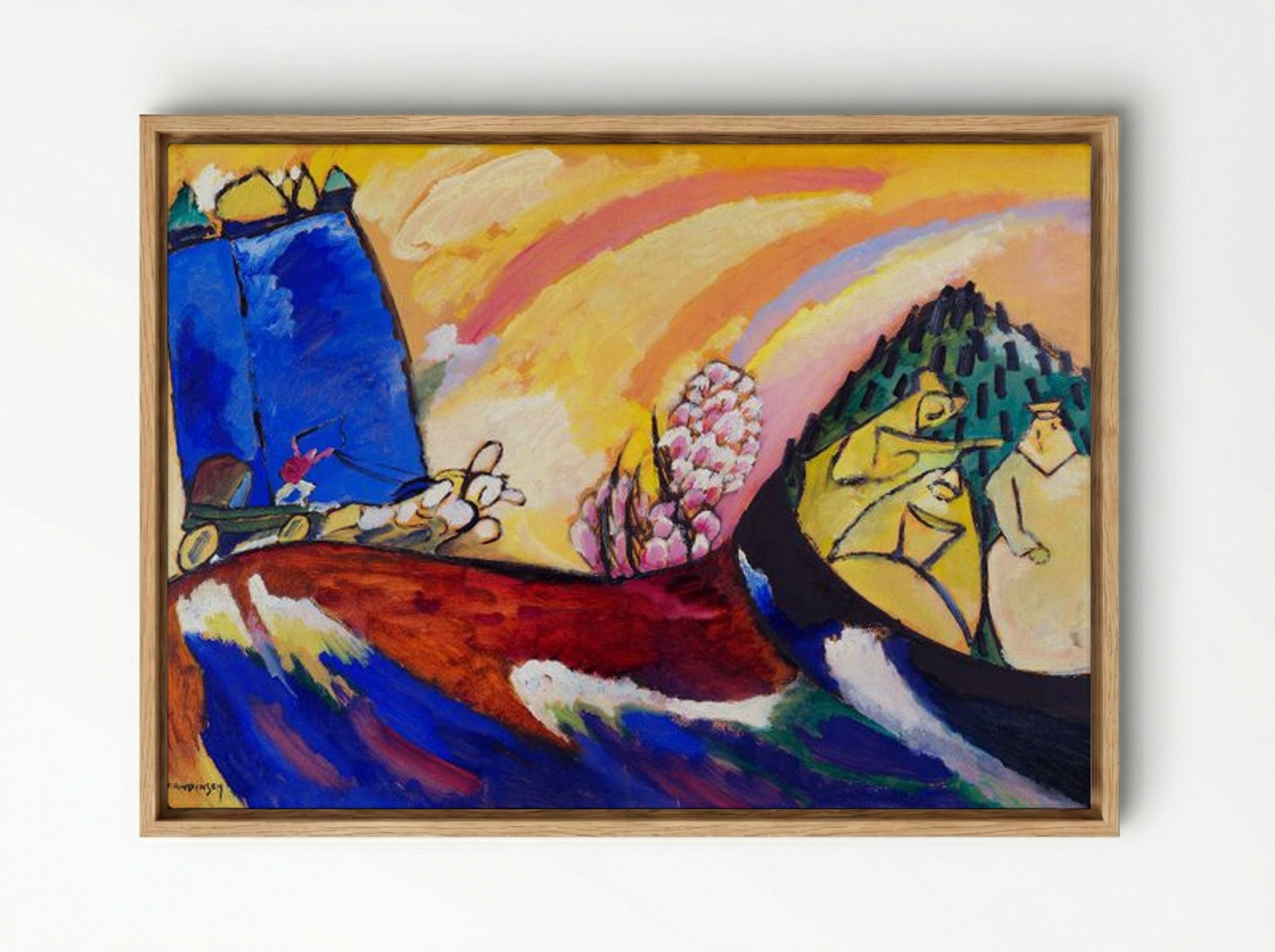 Painting with Troika - Wassily Kandinsky - Framed Canvas Wood