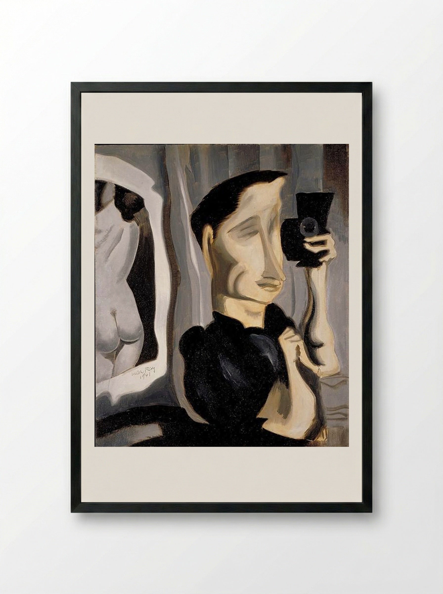 Self-Portrait (Man Ray) - Man Ray - Framed Print Black