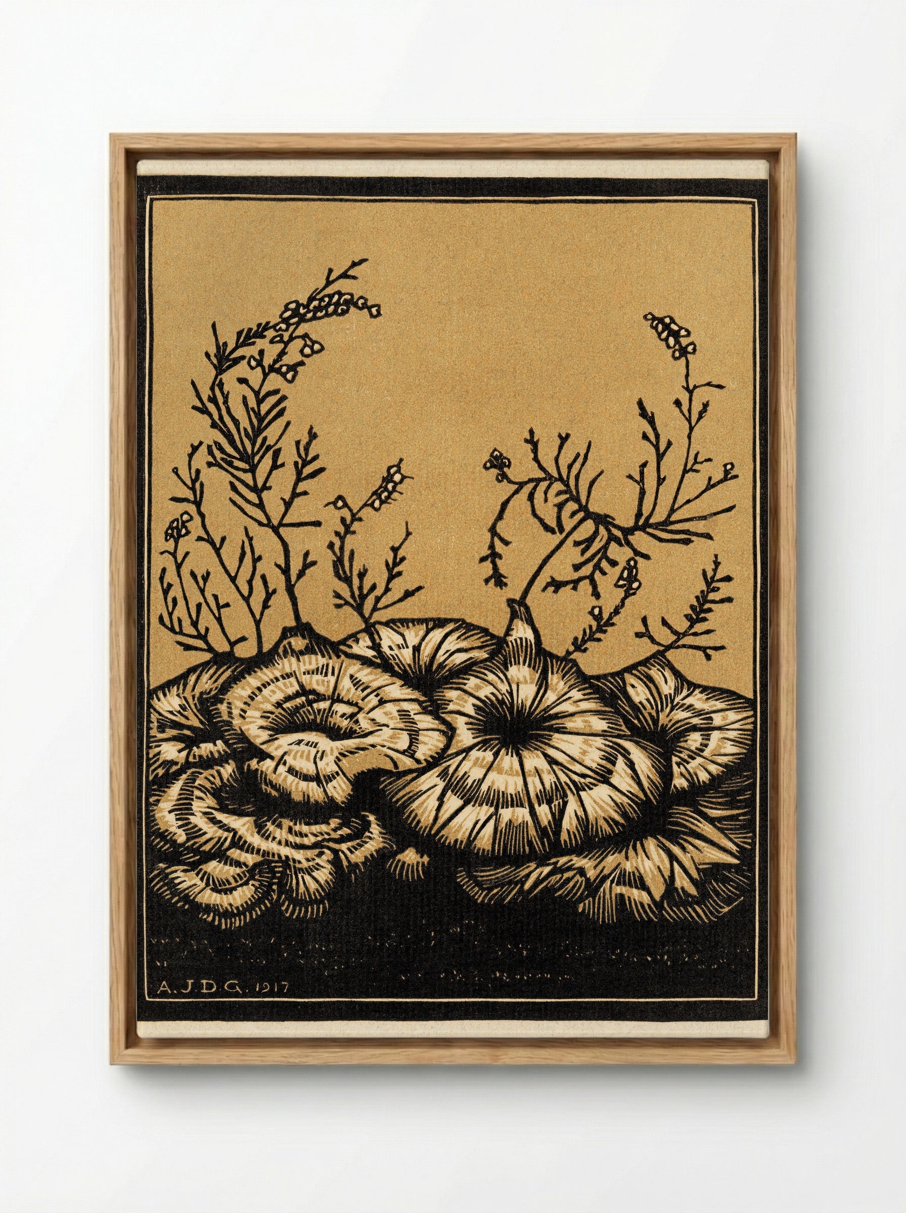 Blossoming Plants - Julie de Graag - Framed Canvas Wood