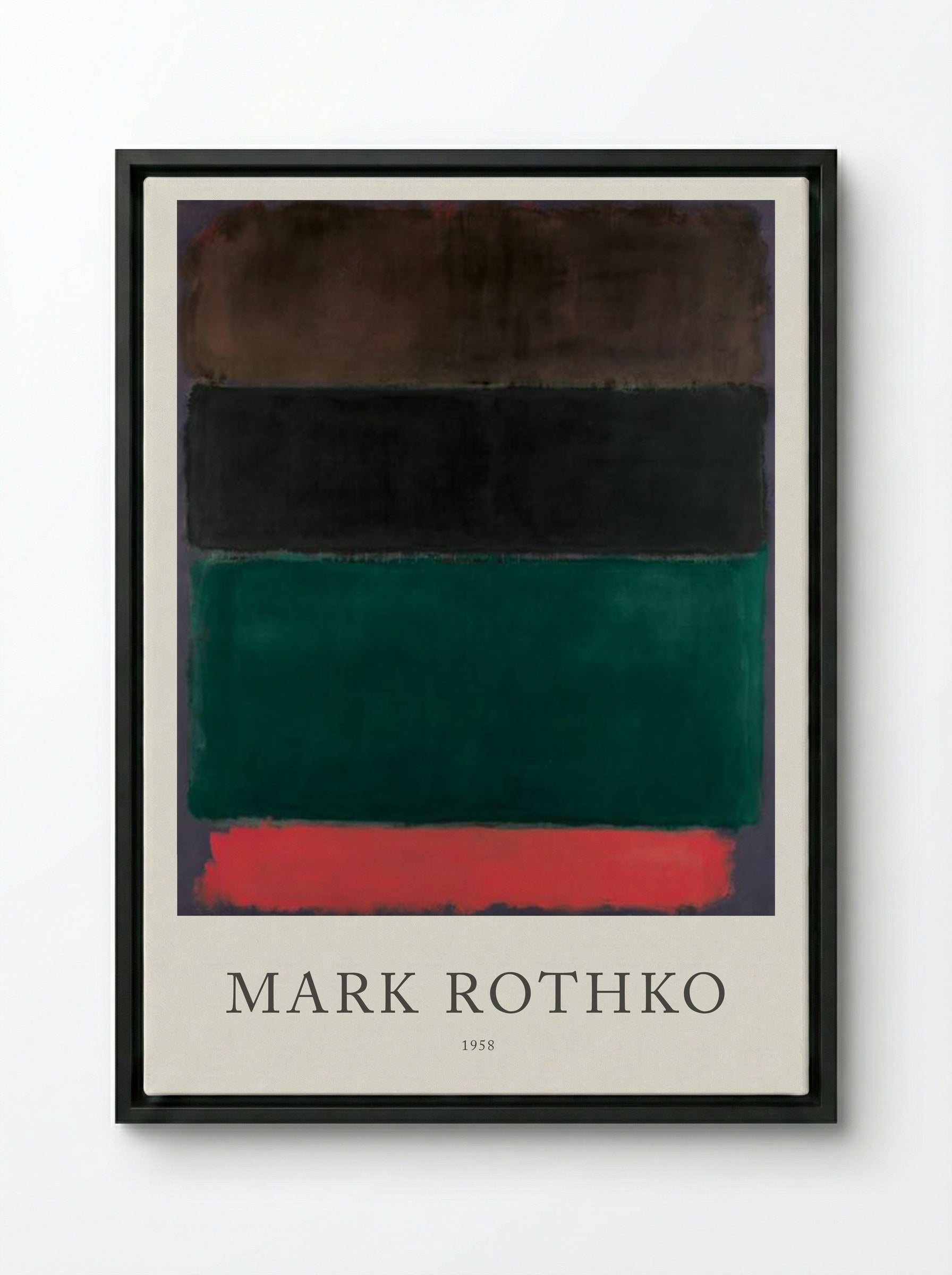 Untitled (Multiform Painting) - Mark Rothko - Framed Canvas Black
