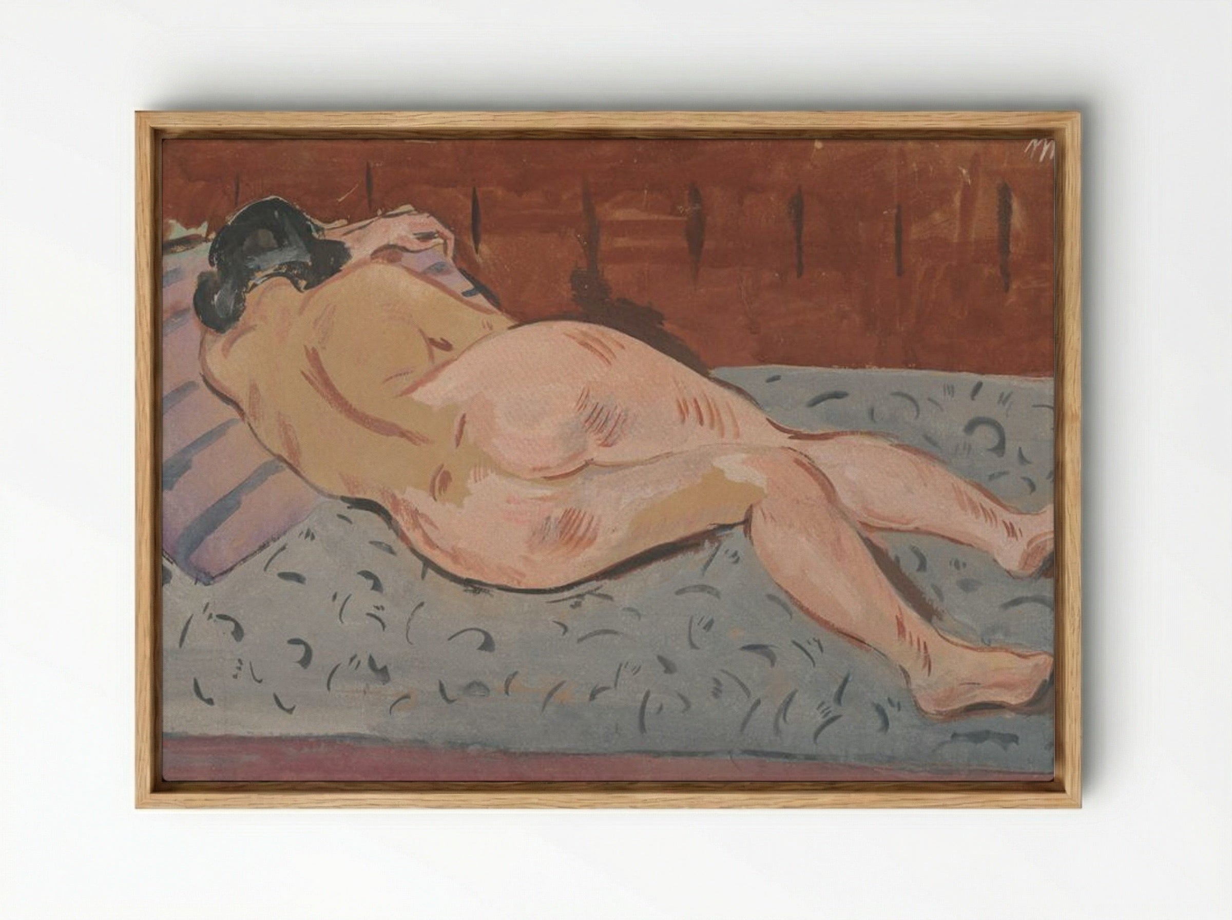 Reclining Nude - Cyprián Majerník - Framed Canvas Wood
