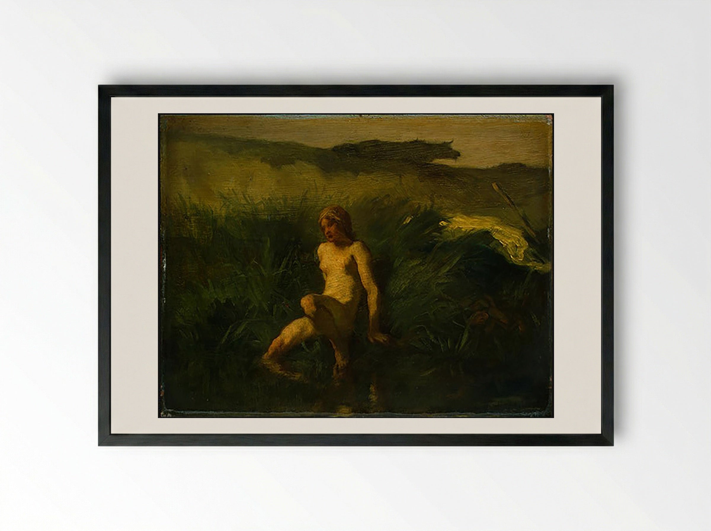 The Bather - Fine Art Print - Framed Print Black