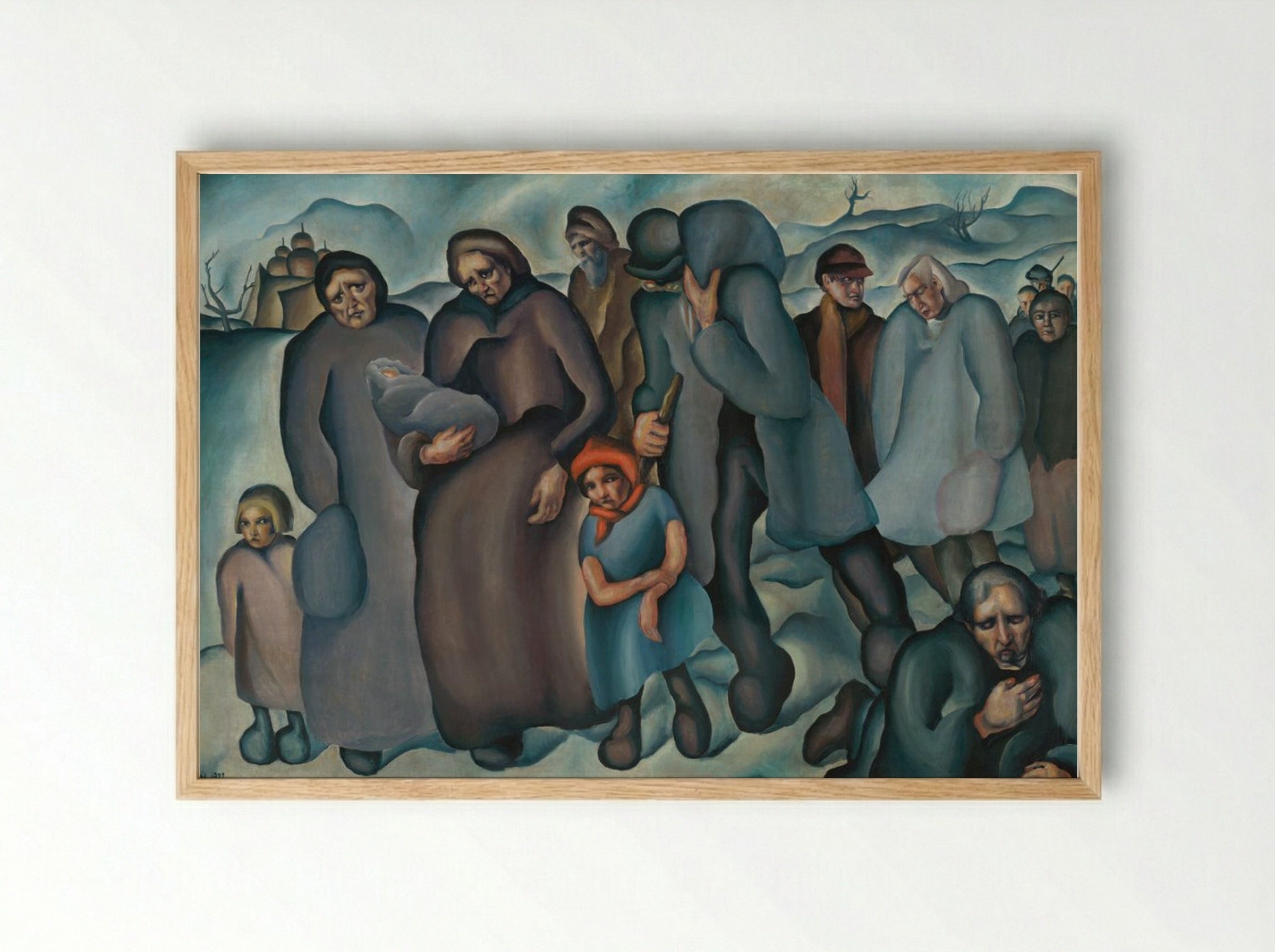 Refugees - Konstantin Bauer - Framed Print Wood