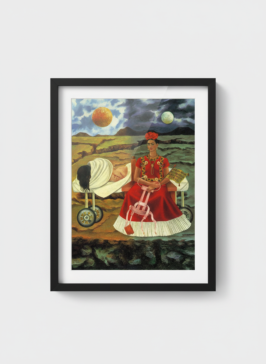 Tree of Hope, Remain Strong - Frida Kahlo - Framed Print Black