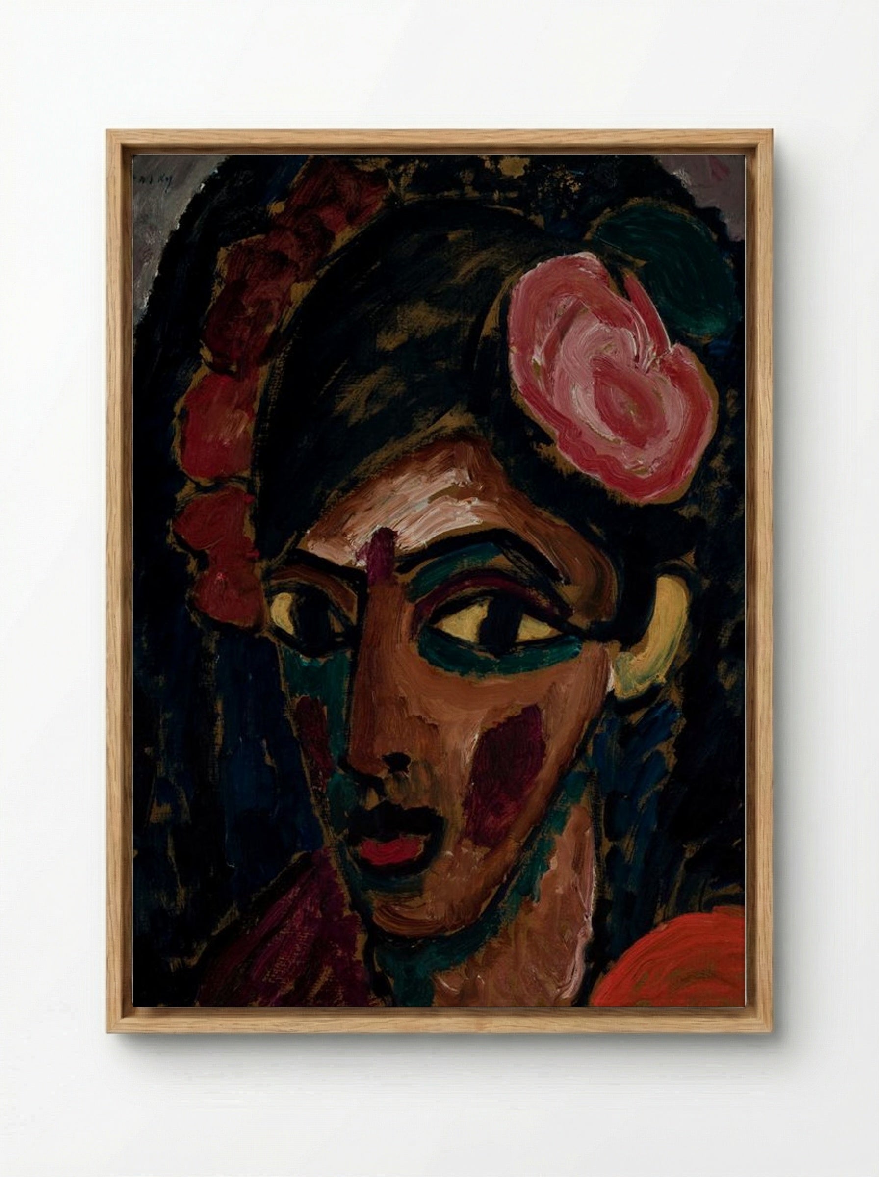 Egyptian Girl - Alexej von Jawlensky - Framed Canvas Wood