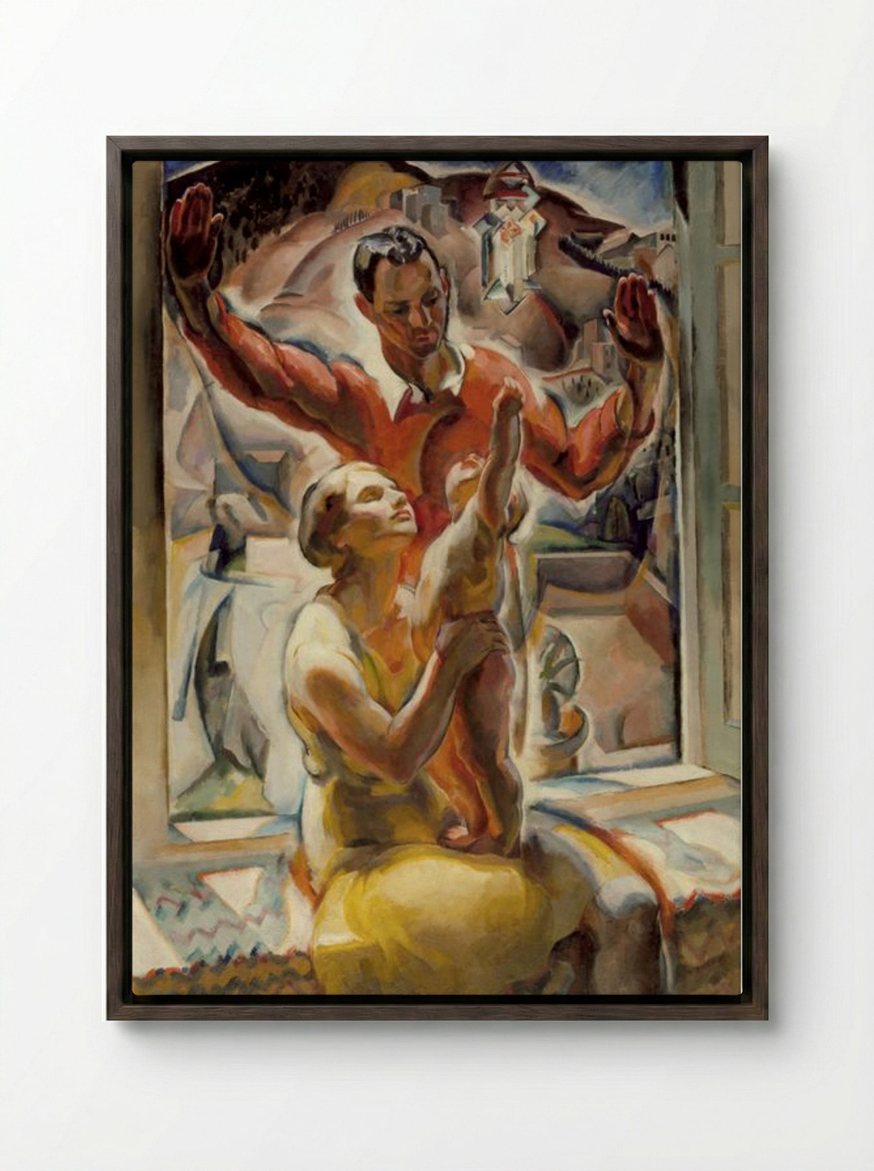 The Herwigs - Edouard Antonin Vysekal - Framed Canvas Dark Wood