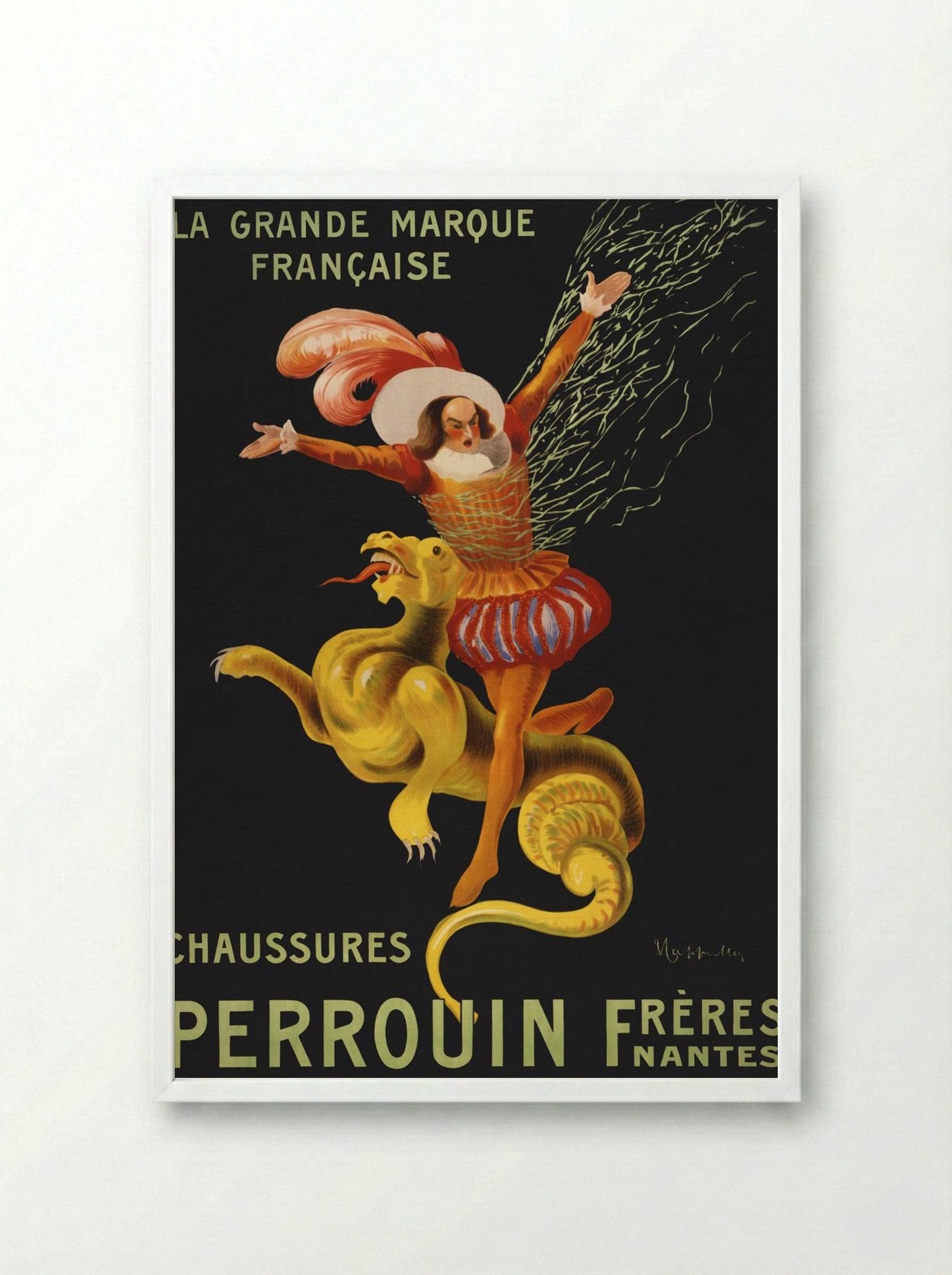 Chaussures Perrouin Frères, Nantes - Leonetto Cappiello - Framed Print White