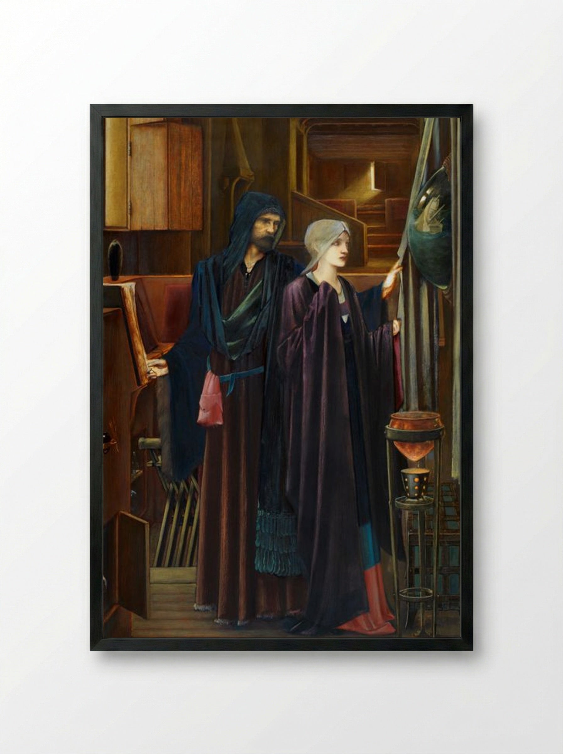 The Car of Love - Edward Burne-Jones - Framed Print Black