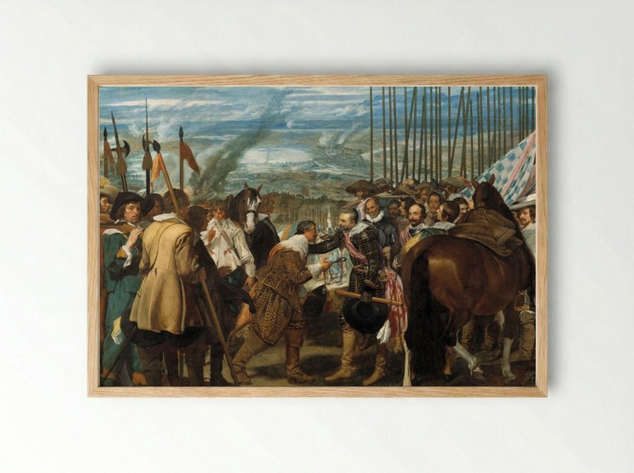 The Surrender of Breda - Diego Velázquez - Framed Print Wood