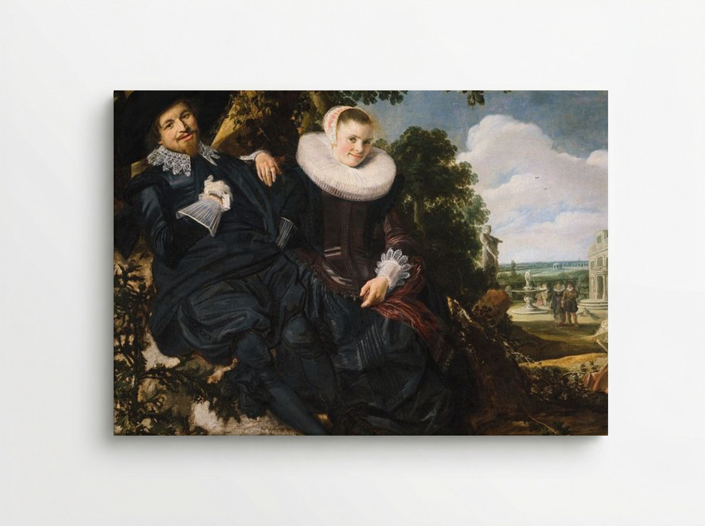 Wedding Portrait of Isaac Abrahamsz Massa and Beatrix van der Laan - Frans Hals - Canvas