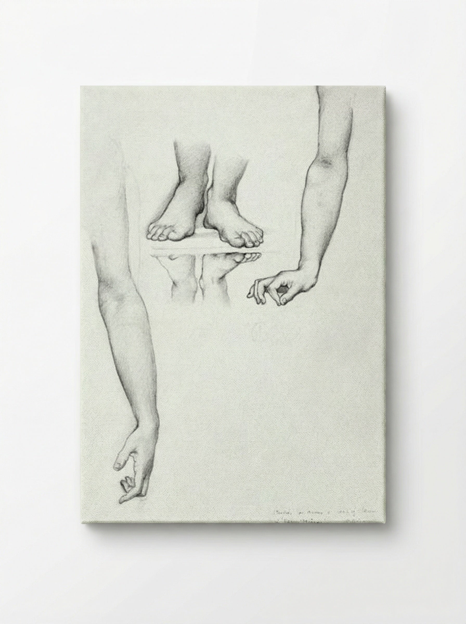 Study for 'The Mirror of Venus' (Arms and Feet) - Edward Burne-Jones - Canvas