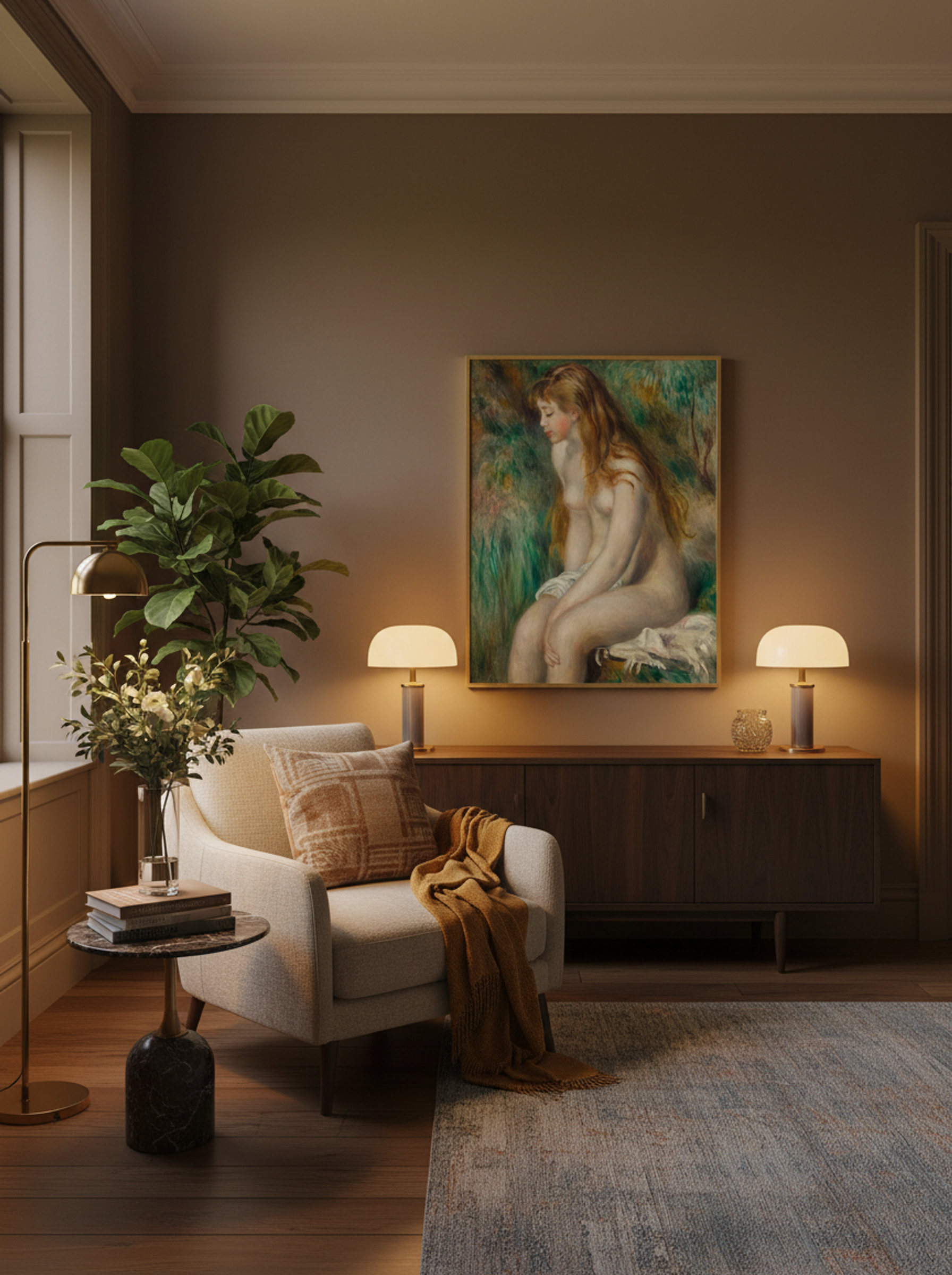 Young Girl Bathing - Pierre-Auguste Renoir - Lifestyle