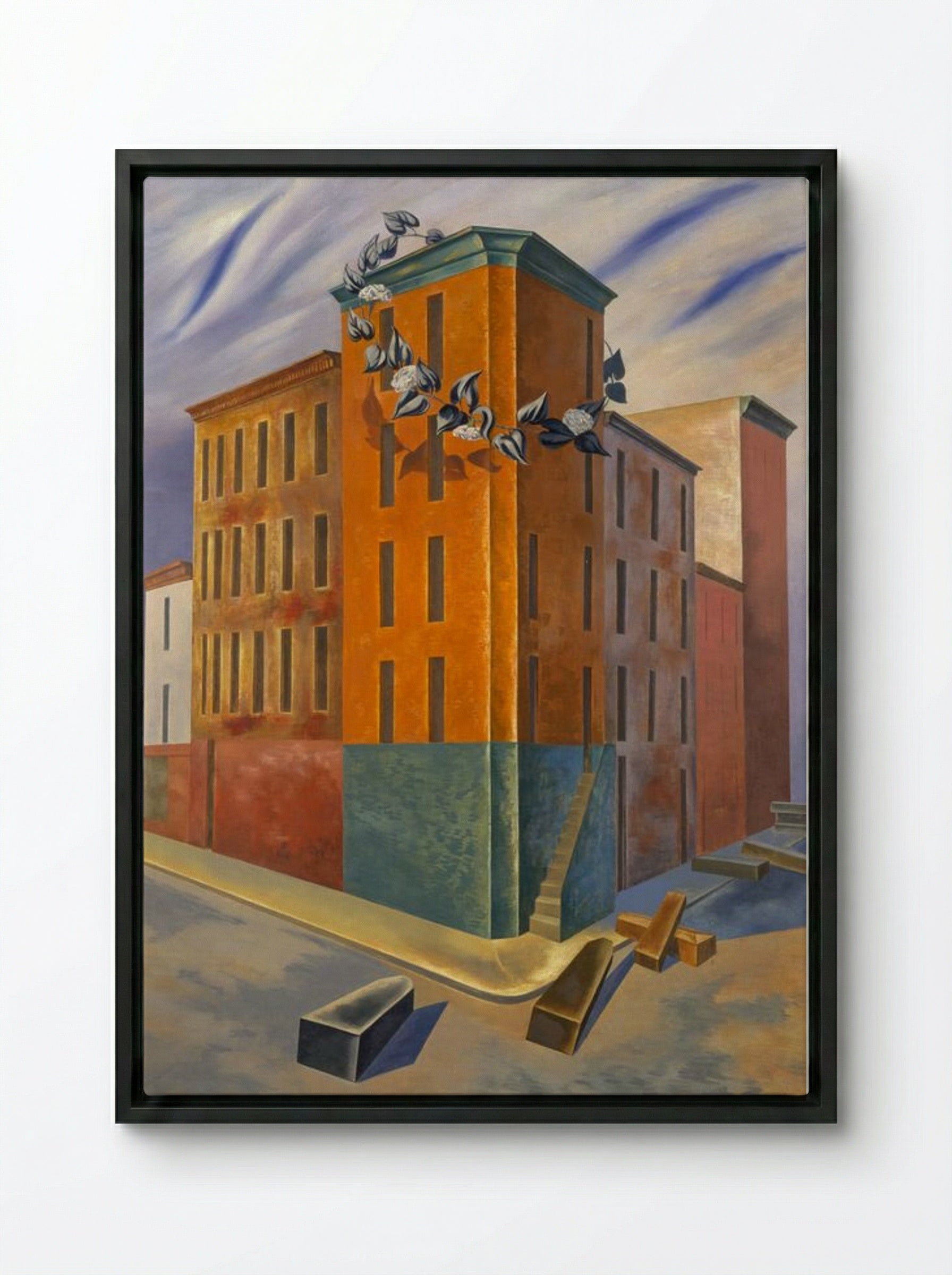 One Third of a Nation - Charles Sheeler - Framed Canvas Black