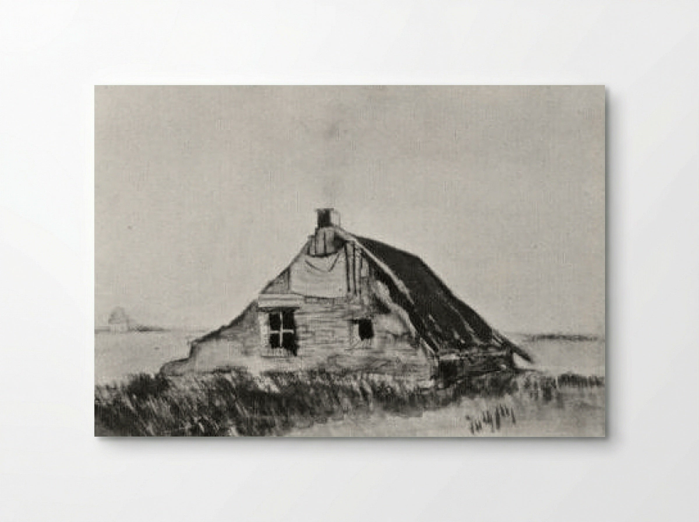 Farmhouse with Dark Roof - Vincent van Gogh - Poster