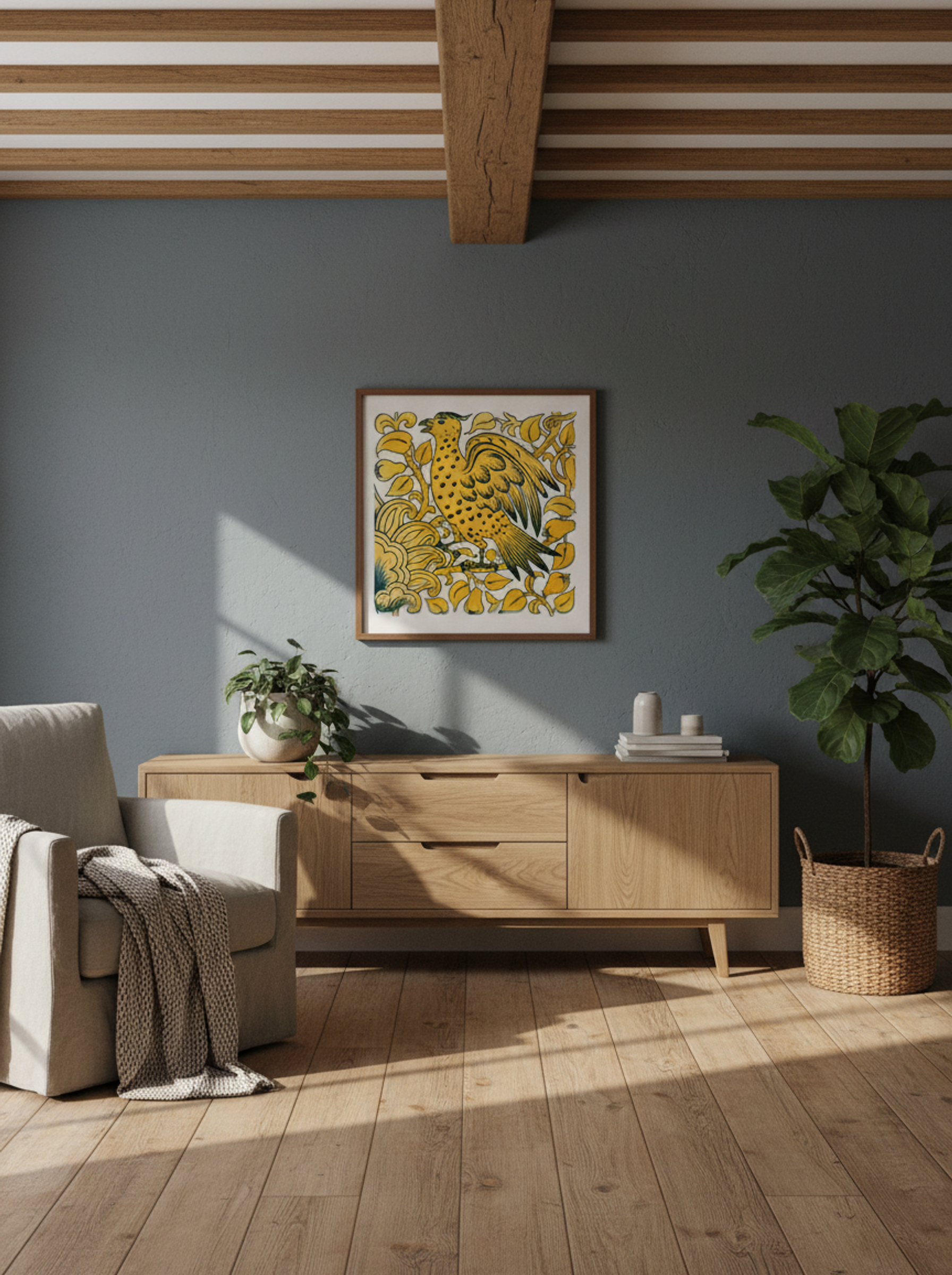 Lustre Tile with Bird Design - William De Morgan - Lifestyle