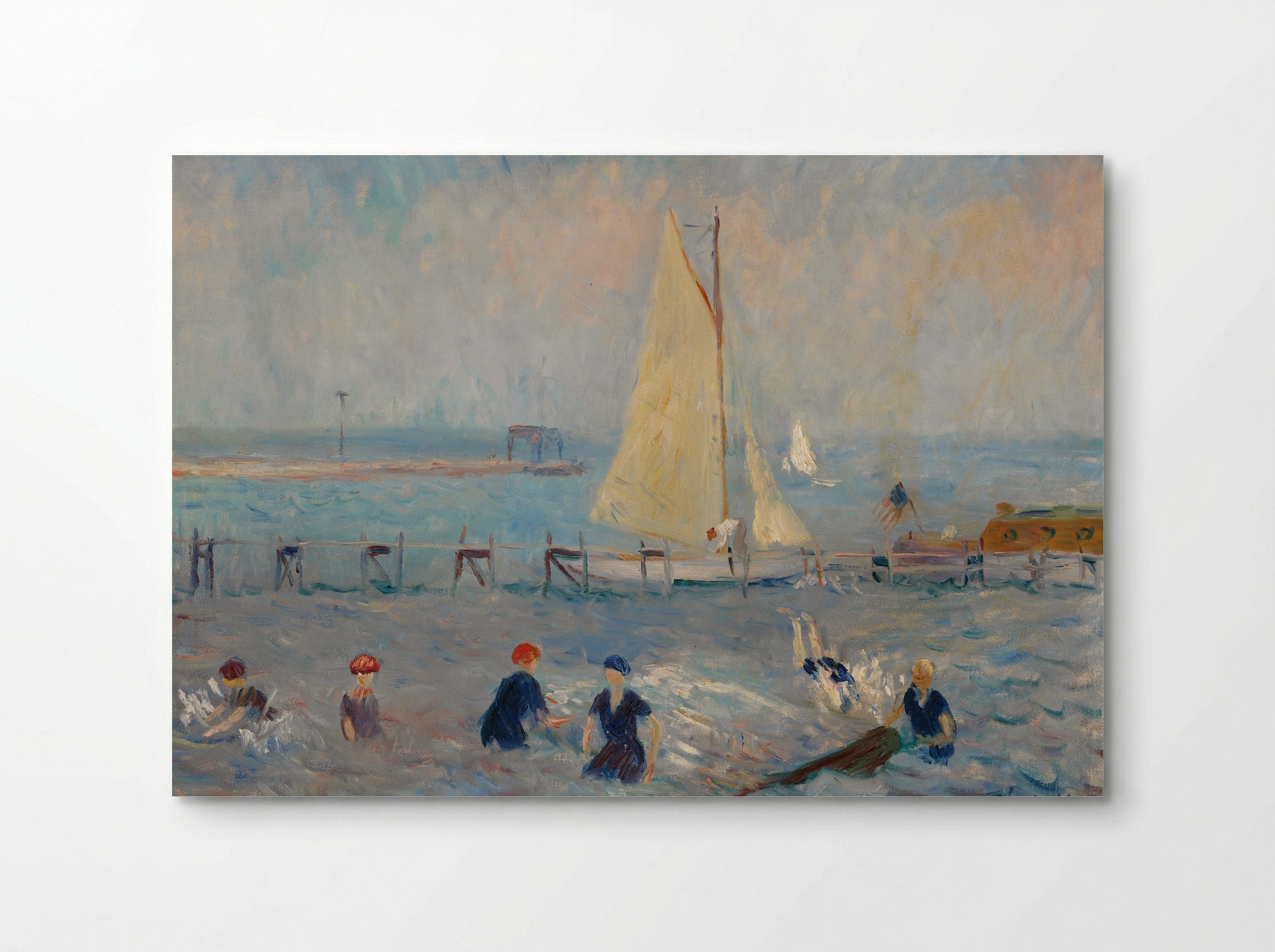 Seascape with Six Bathers, Bellport - William James Glackens - Poster