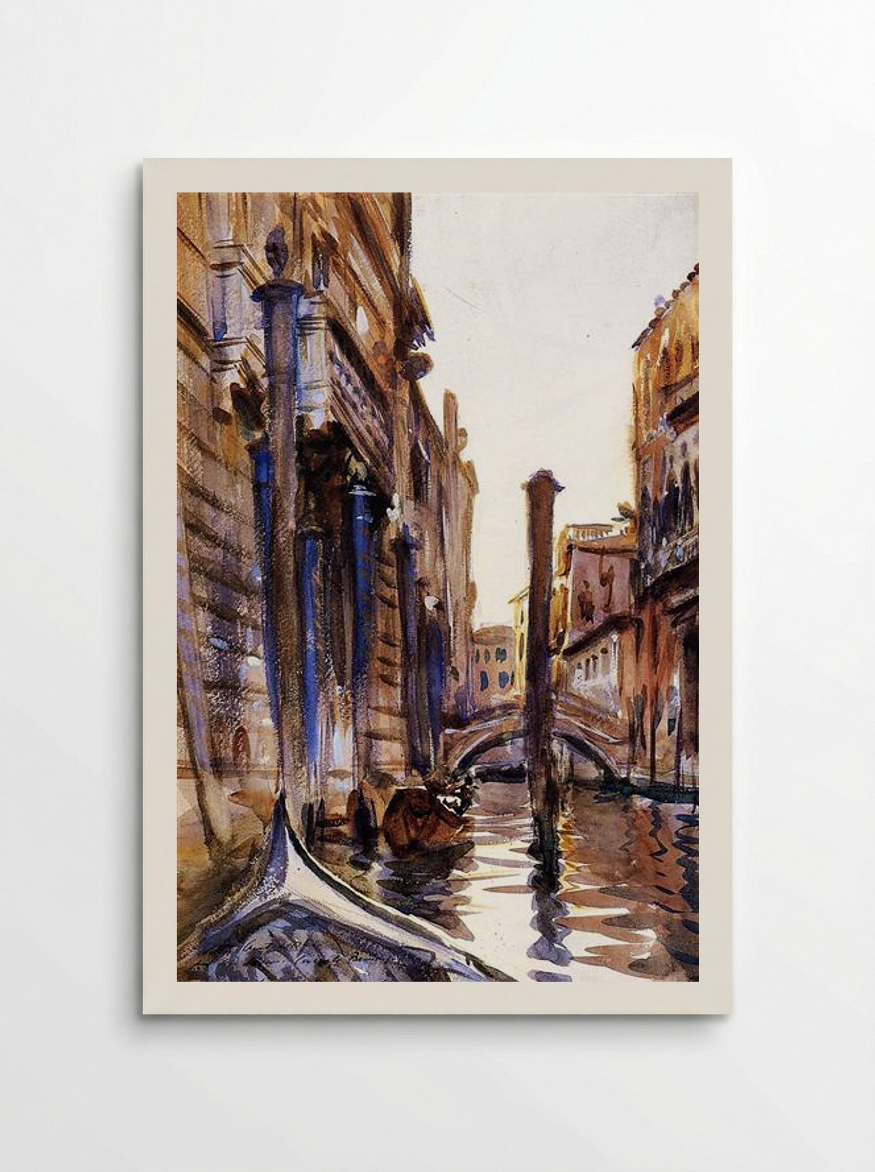 Side Canal in Venice - John Singer Sargent - Poster