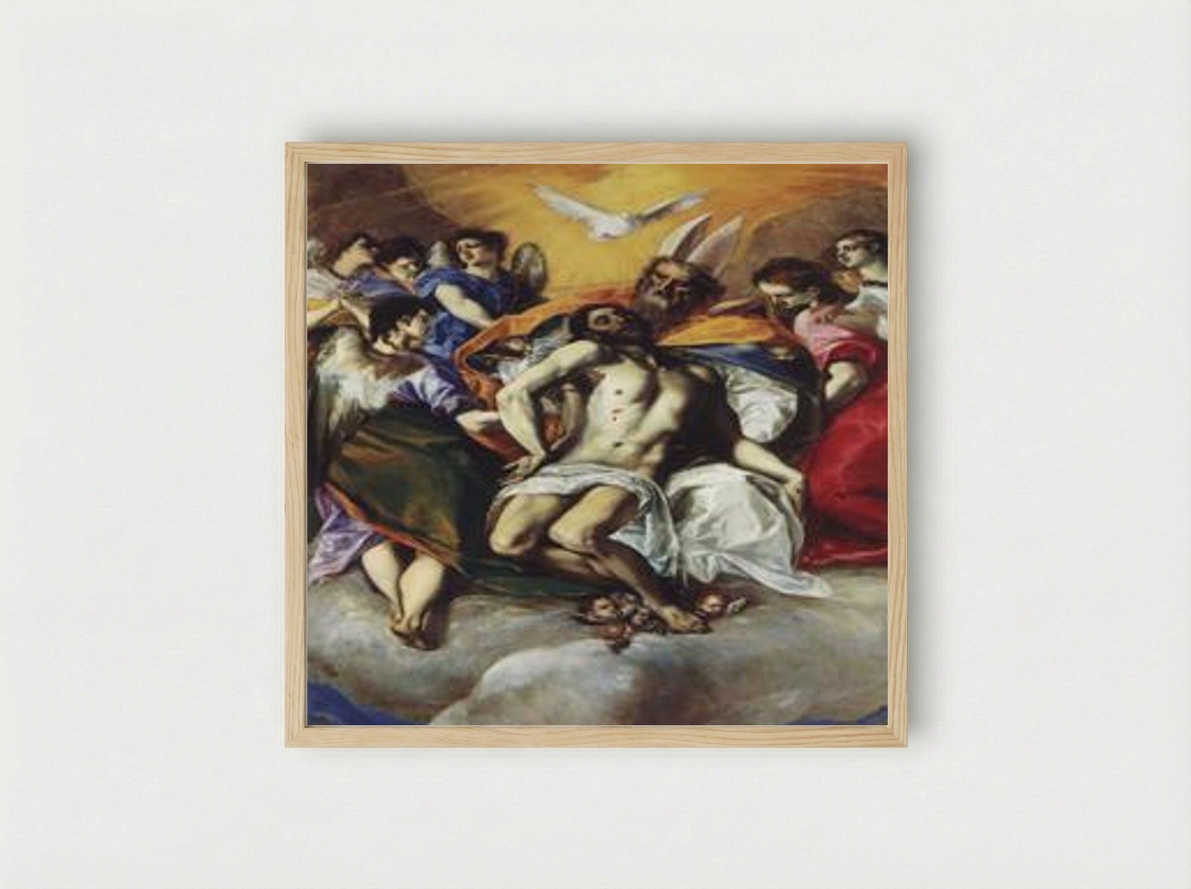 The Holy Trinity - El Greco - Framed Print Wood