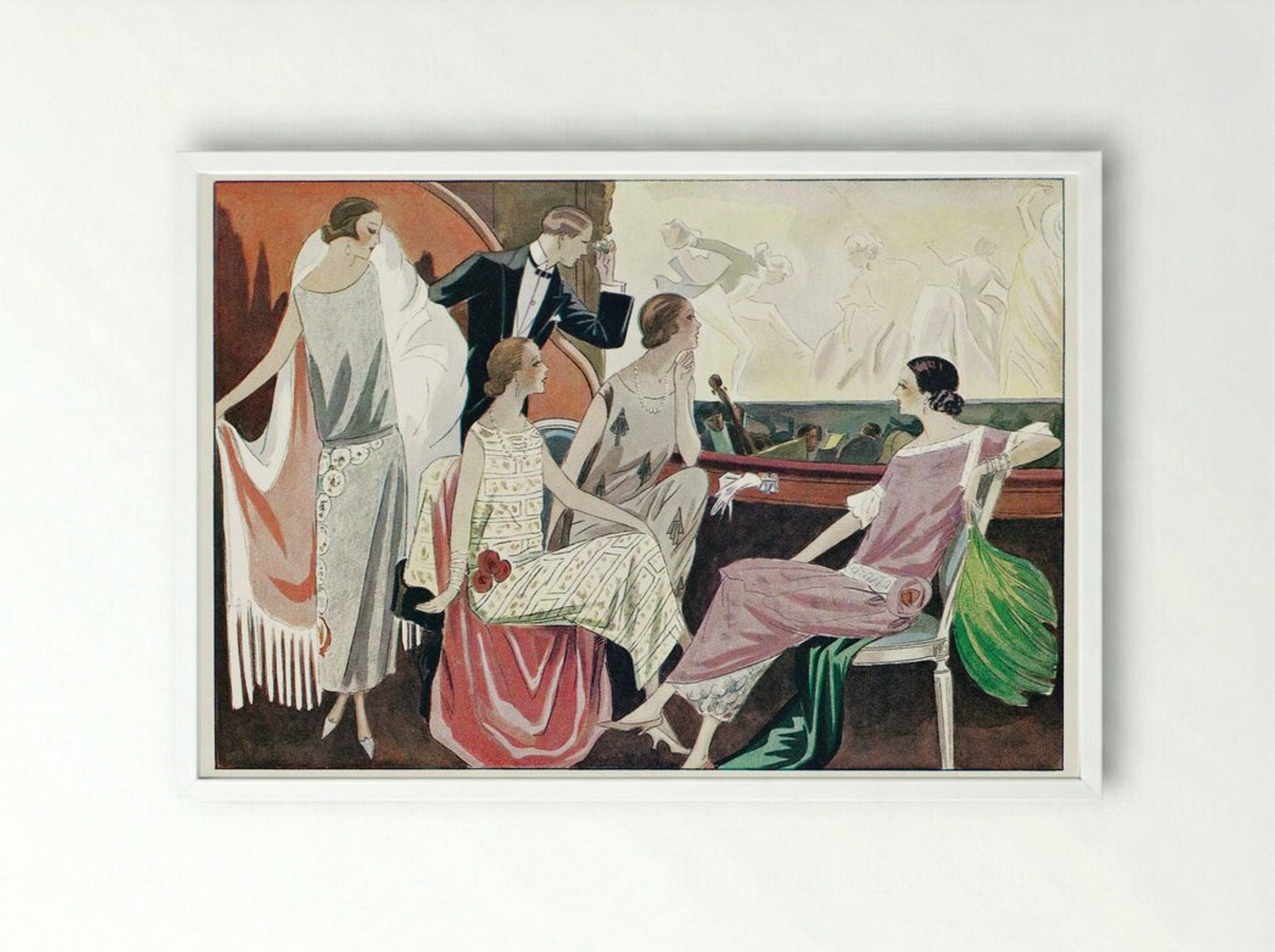 Opera Comique - Edward Henry Molyneux - Framed Print White