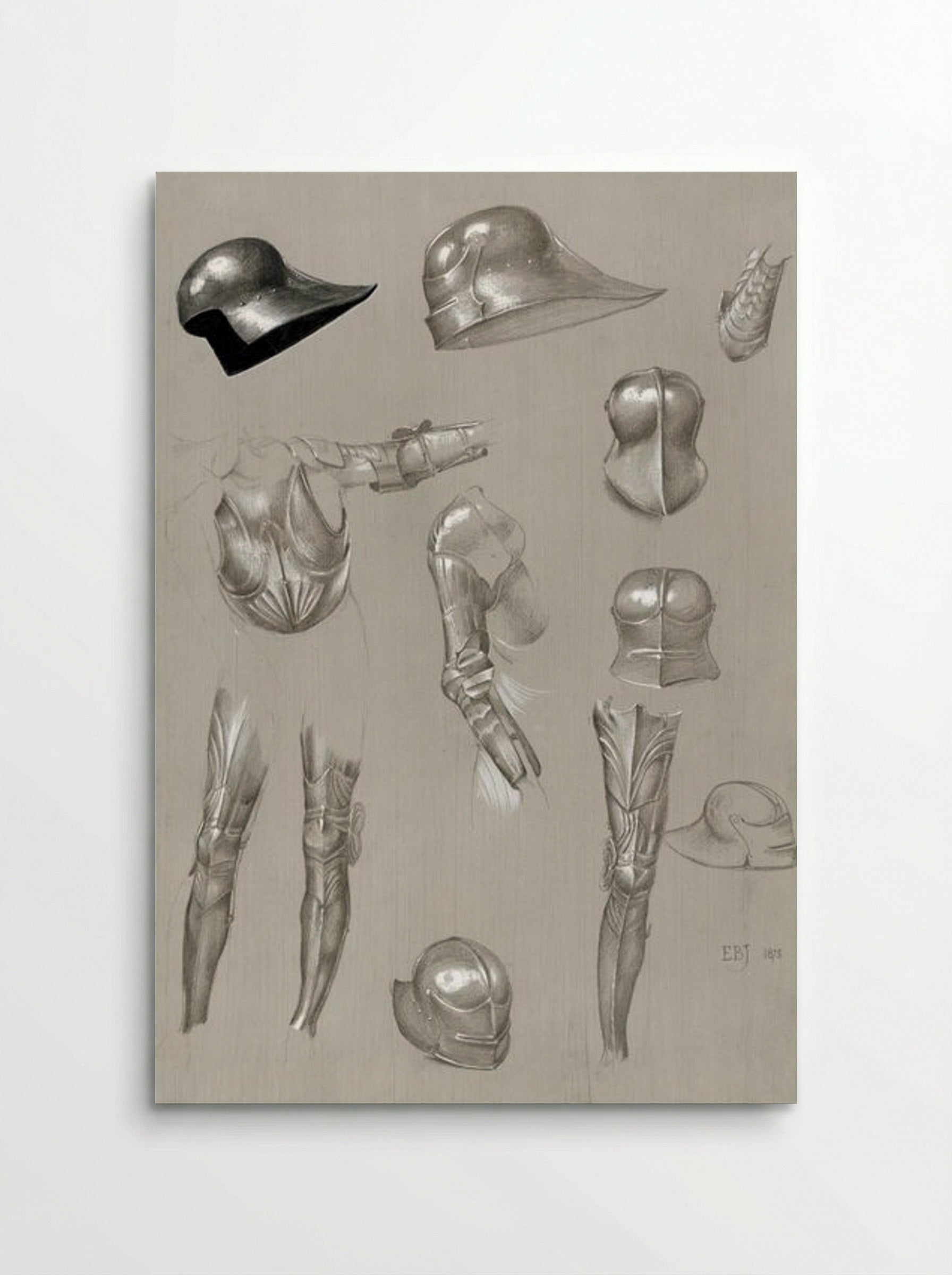 Studies of a Suit of Armour - Edward Burne-Jones - Poster