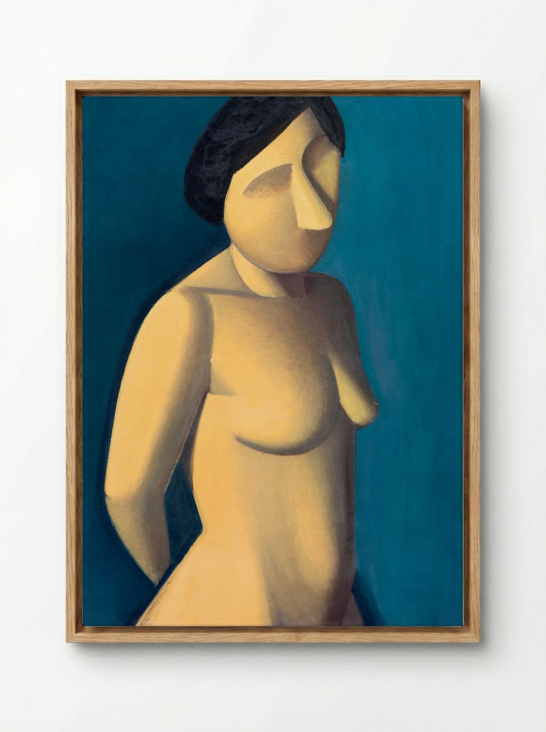 Female Model - Vilhelm Lundstrøm - Framed Canvas Wood