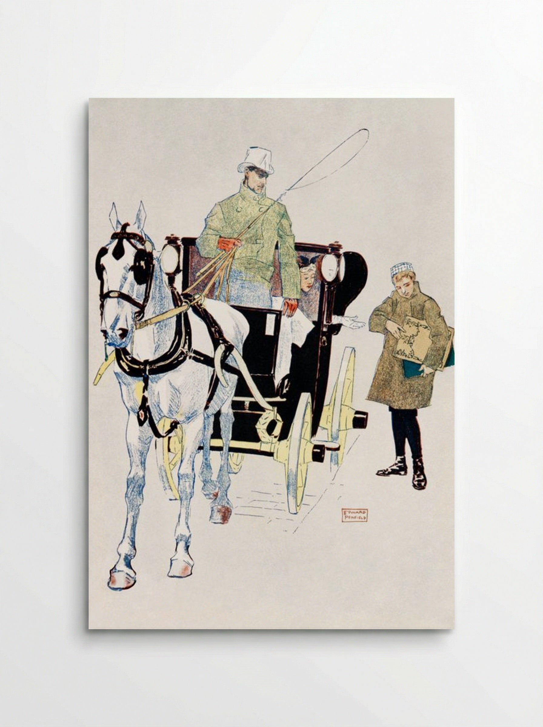 Vintage Carriage - Edward Penfield - Poster