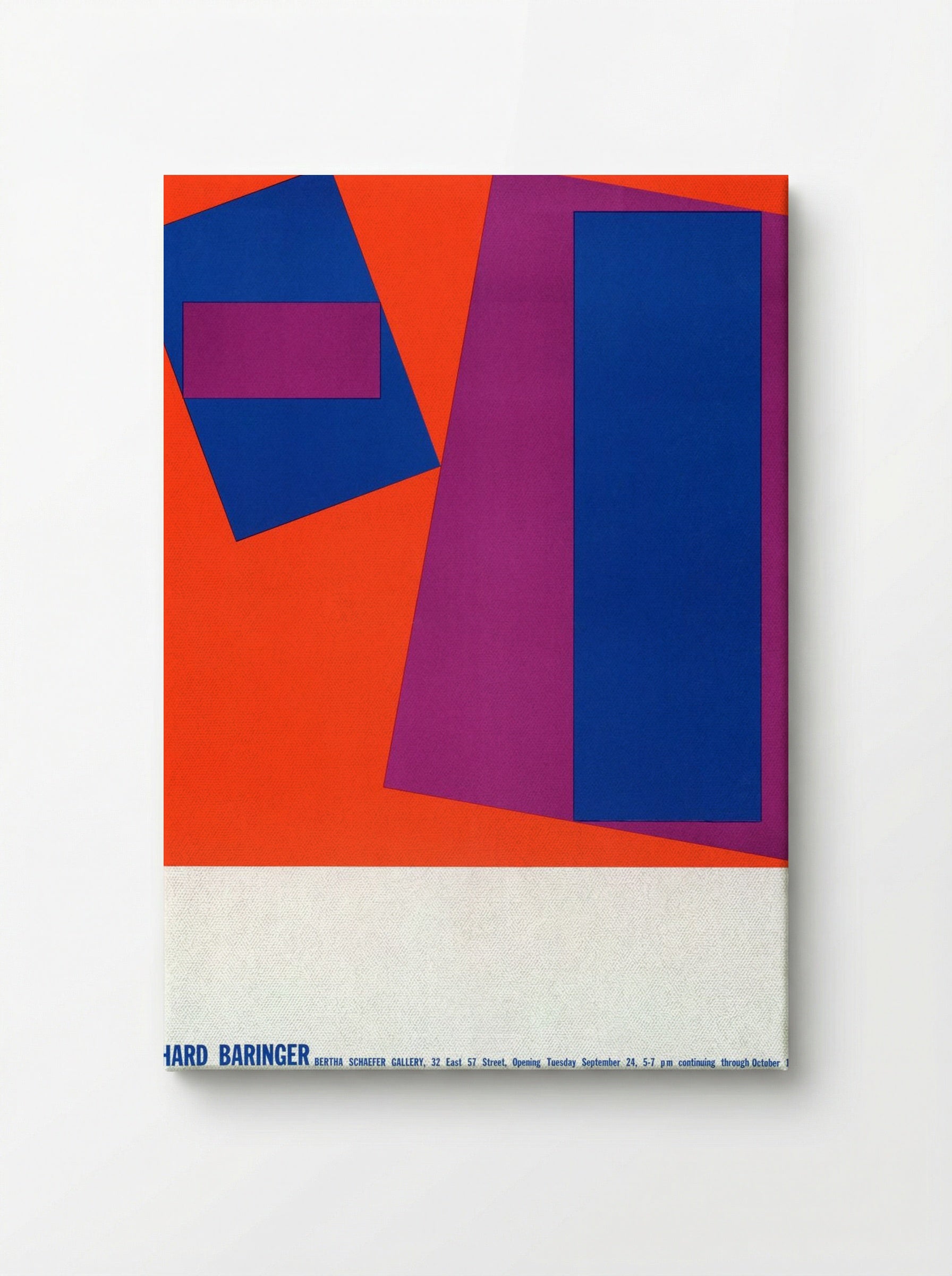 Untitled (Geometric Abstraction, 1963 Exhibition Poster) - Richard Baringer - Canvas