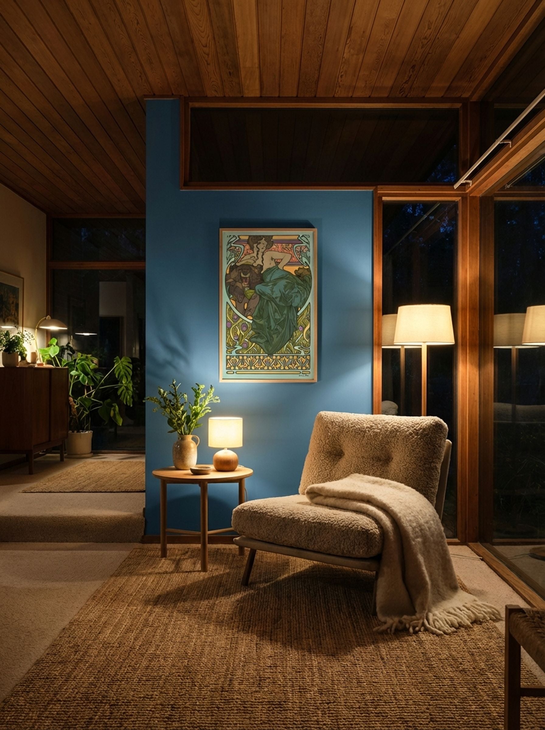 Untitled (Woman with Bear) - Alphonse Mucha - Lifestyle