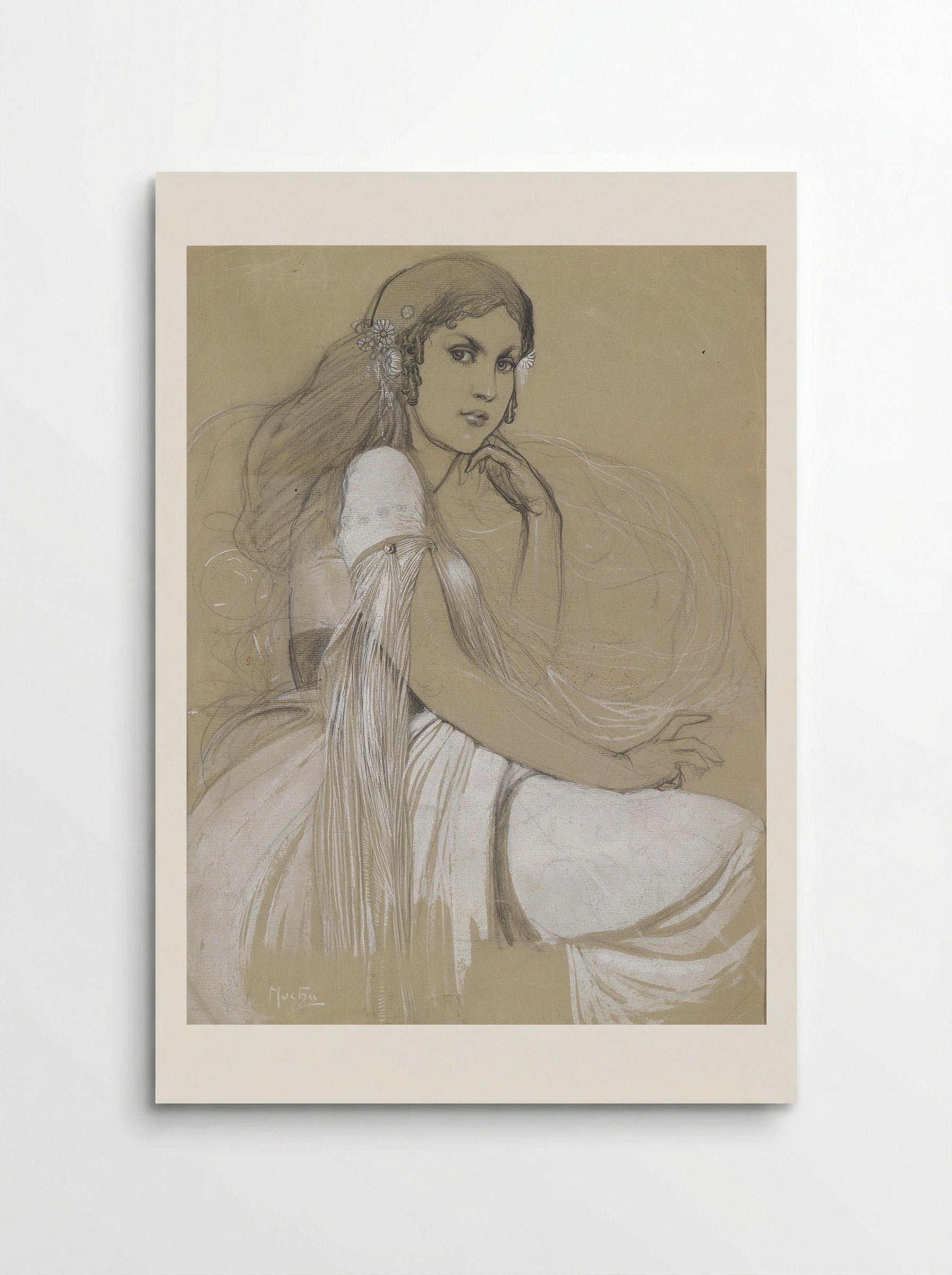 Depicted person Jaroslava Mucha, the artist's daughter - Alphonse Mucha - Poster