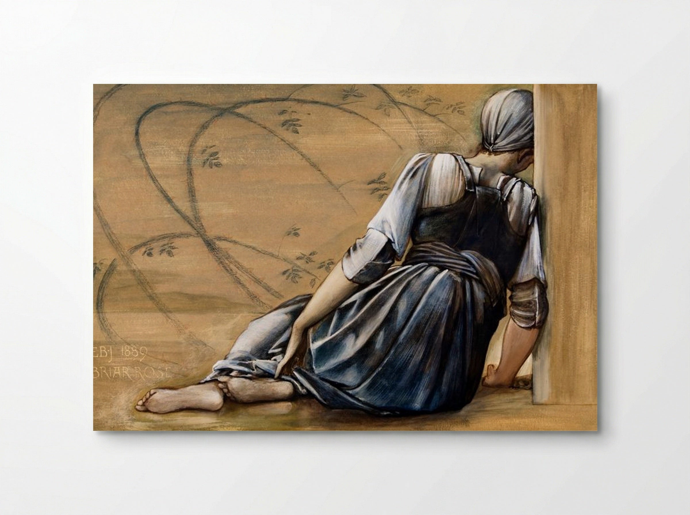 Study for 'The Garden Court' from 'The Briar Rose' Series - Edward Burne-Jones - Poster