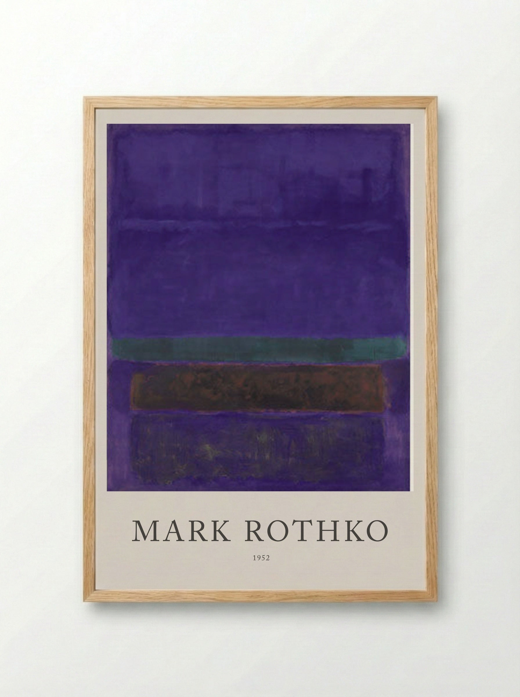 Untitled (Violet, Green and Red on Violet Ground) - Mark Rothko - Framed Print Wood