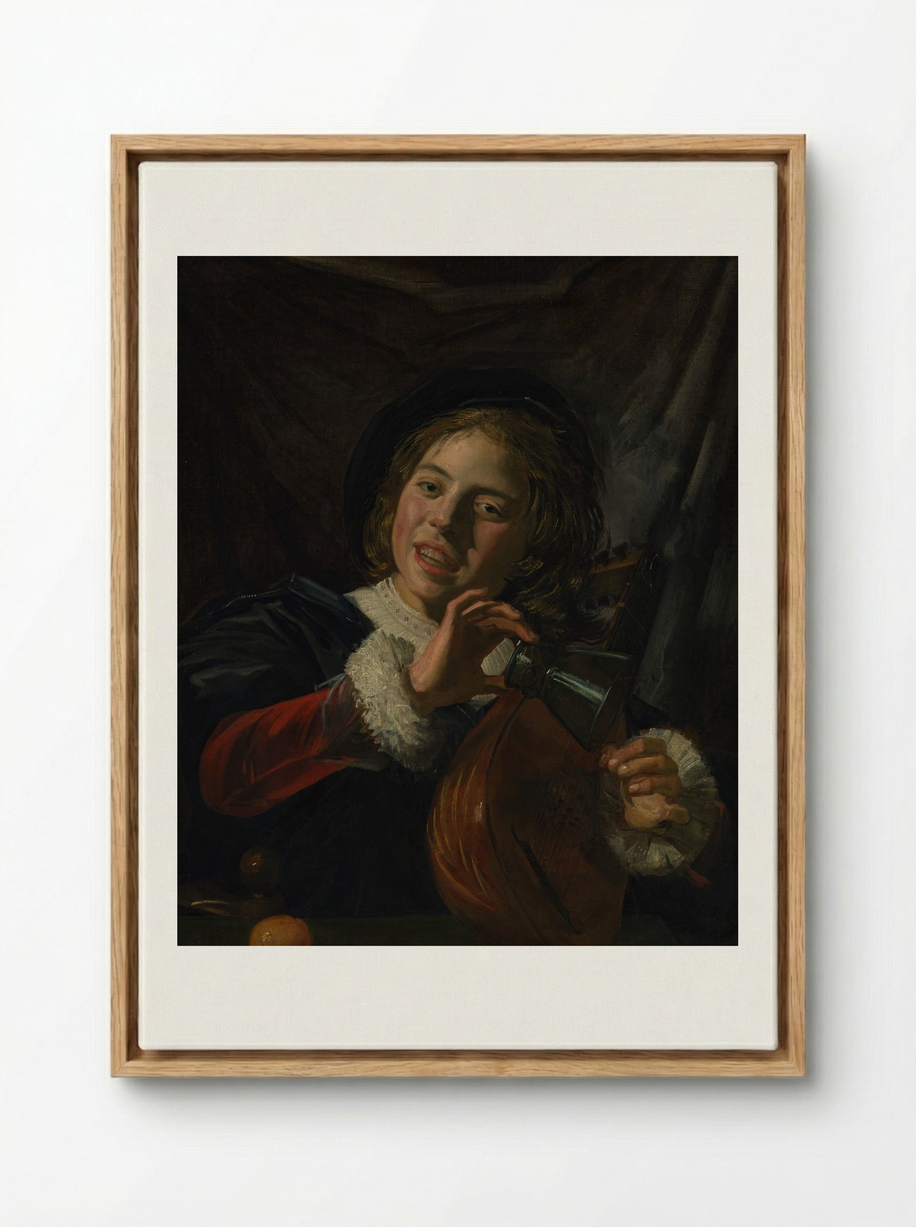 Boy with a Lute - Frans Hals - Framed Canvas Wood
