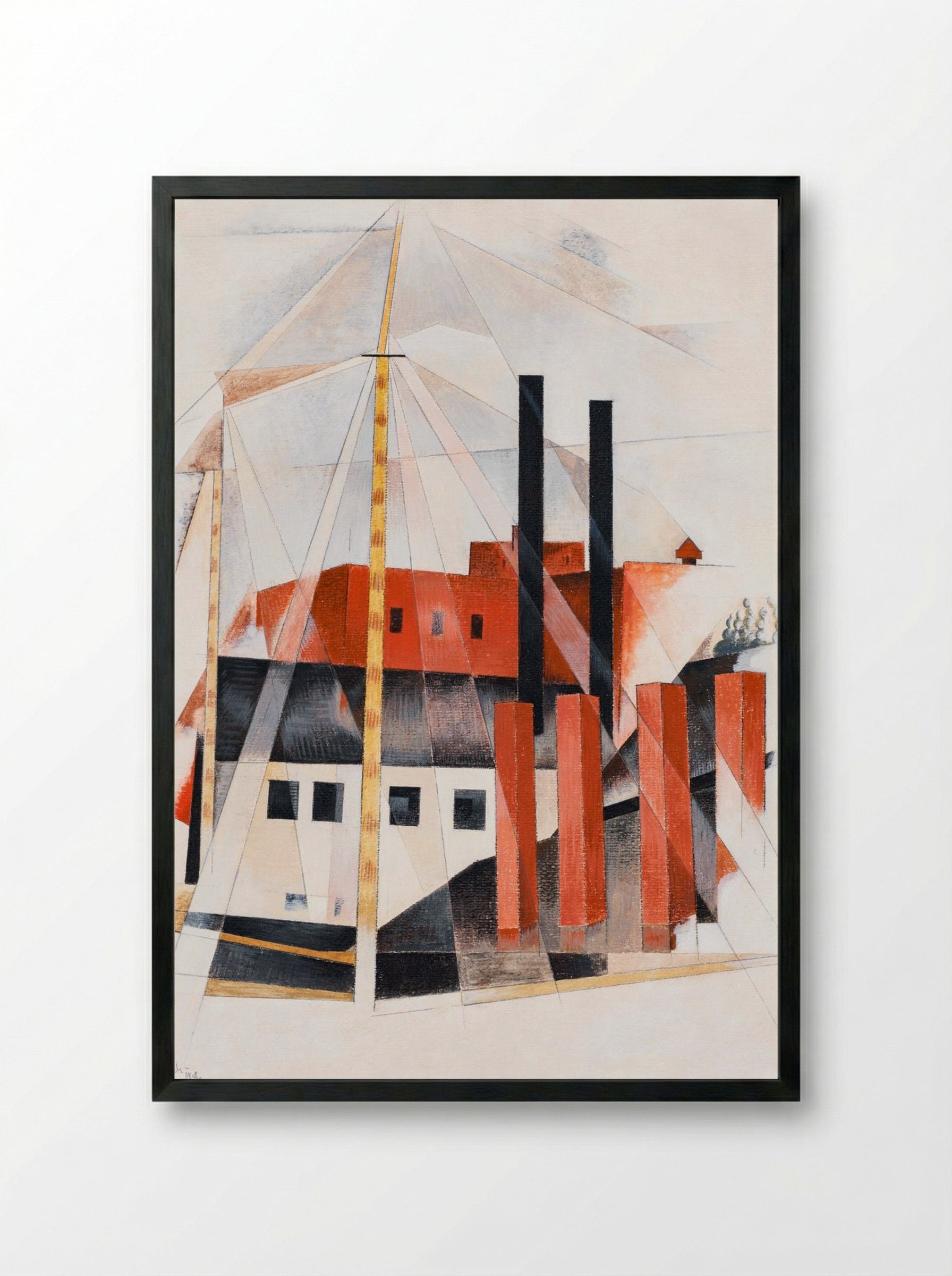 Piano Mover's Holiday - Charles Demuth - Framed Print Black