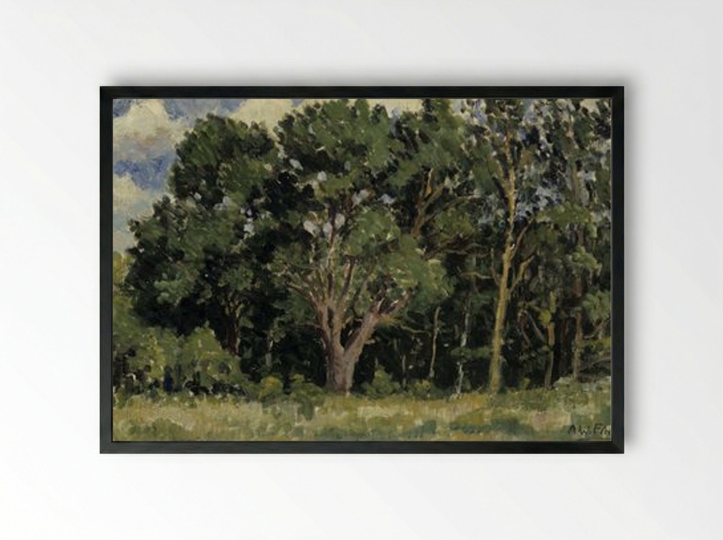 The Wood - Alfred William Finch - Framed Print Black