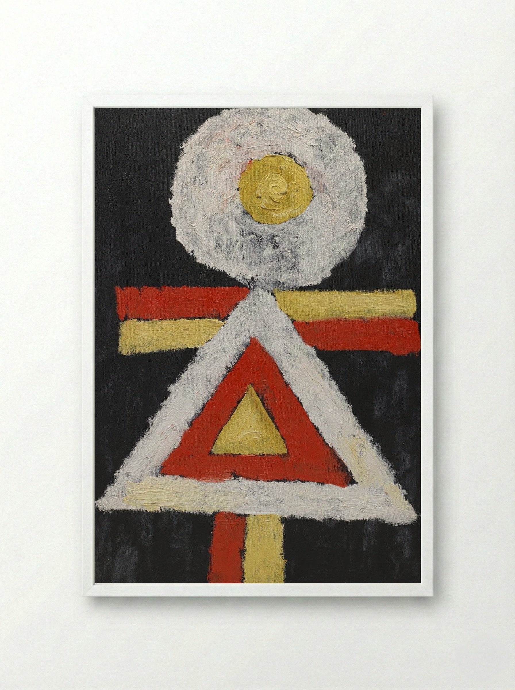 Geometric Figure - Marsden Hartley - Framed Print White