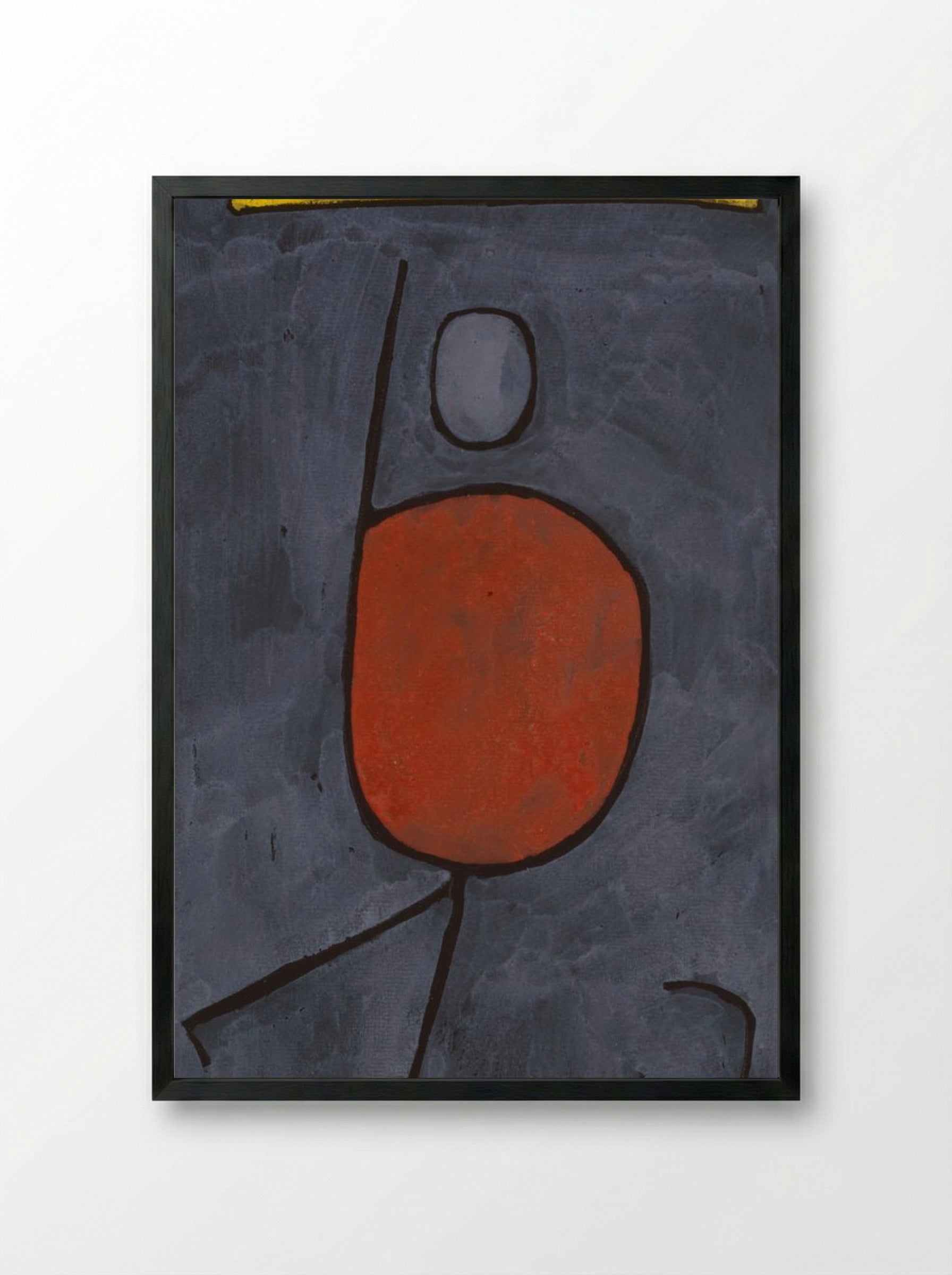 With Umbrella - Paul Klee - Framed Print Black