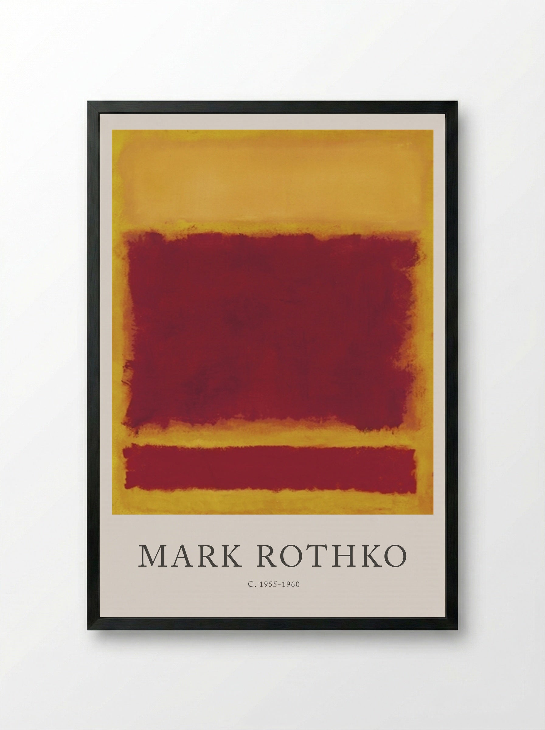 Untitled (Yellow, Red, Yellow) - Mark Rothko - Framed Print Black