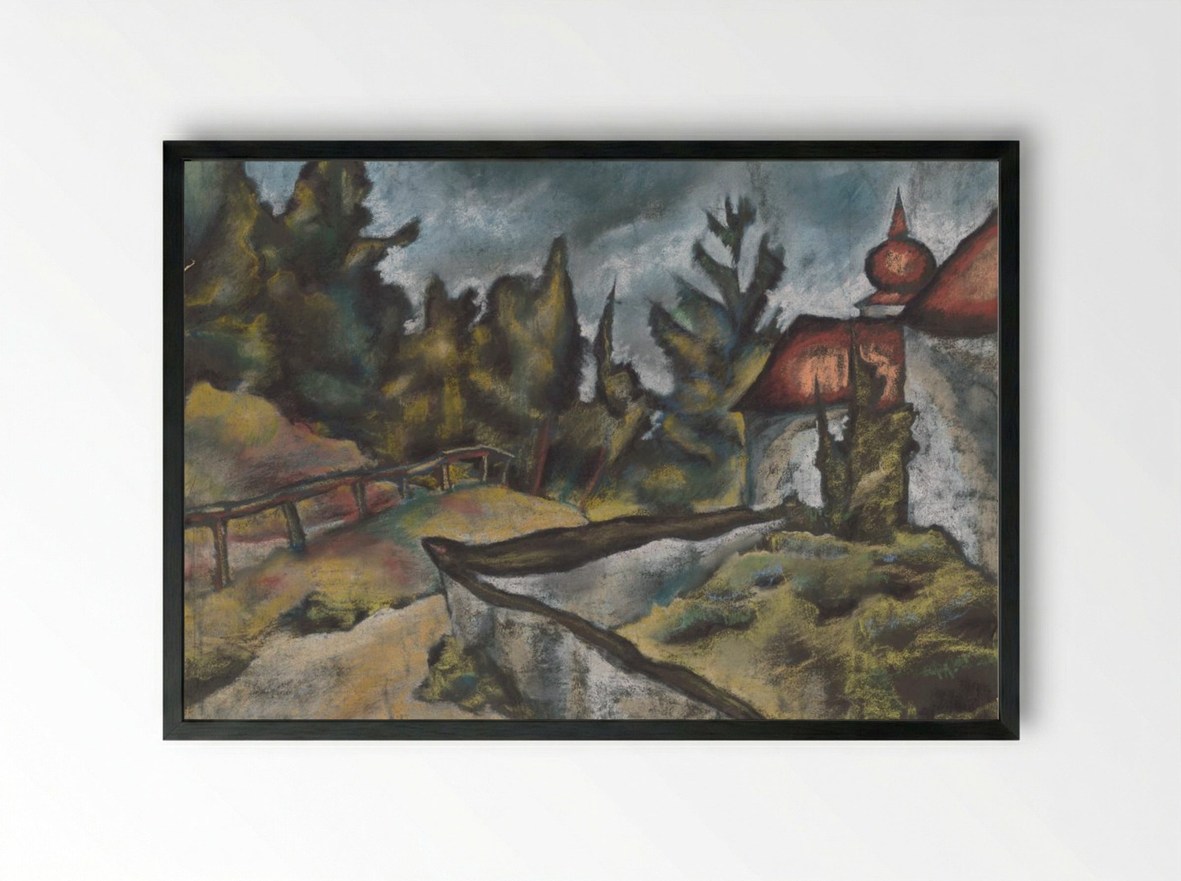 Kosice Calvary - Konstantin Bauer - Framed Print Black