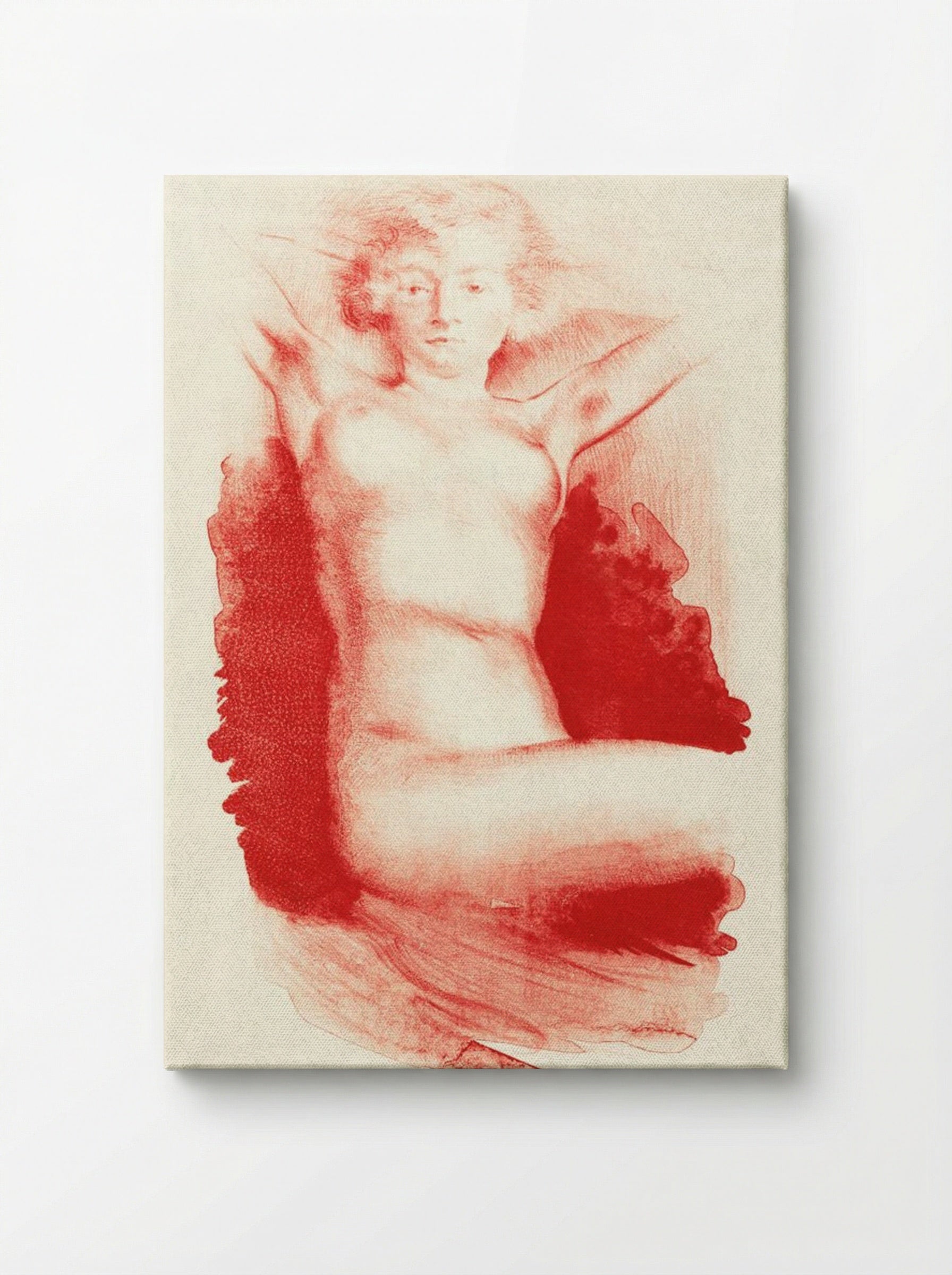 Zittende naakte vrouw (Seated Nude) - Huib Luns - Canvas