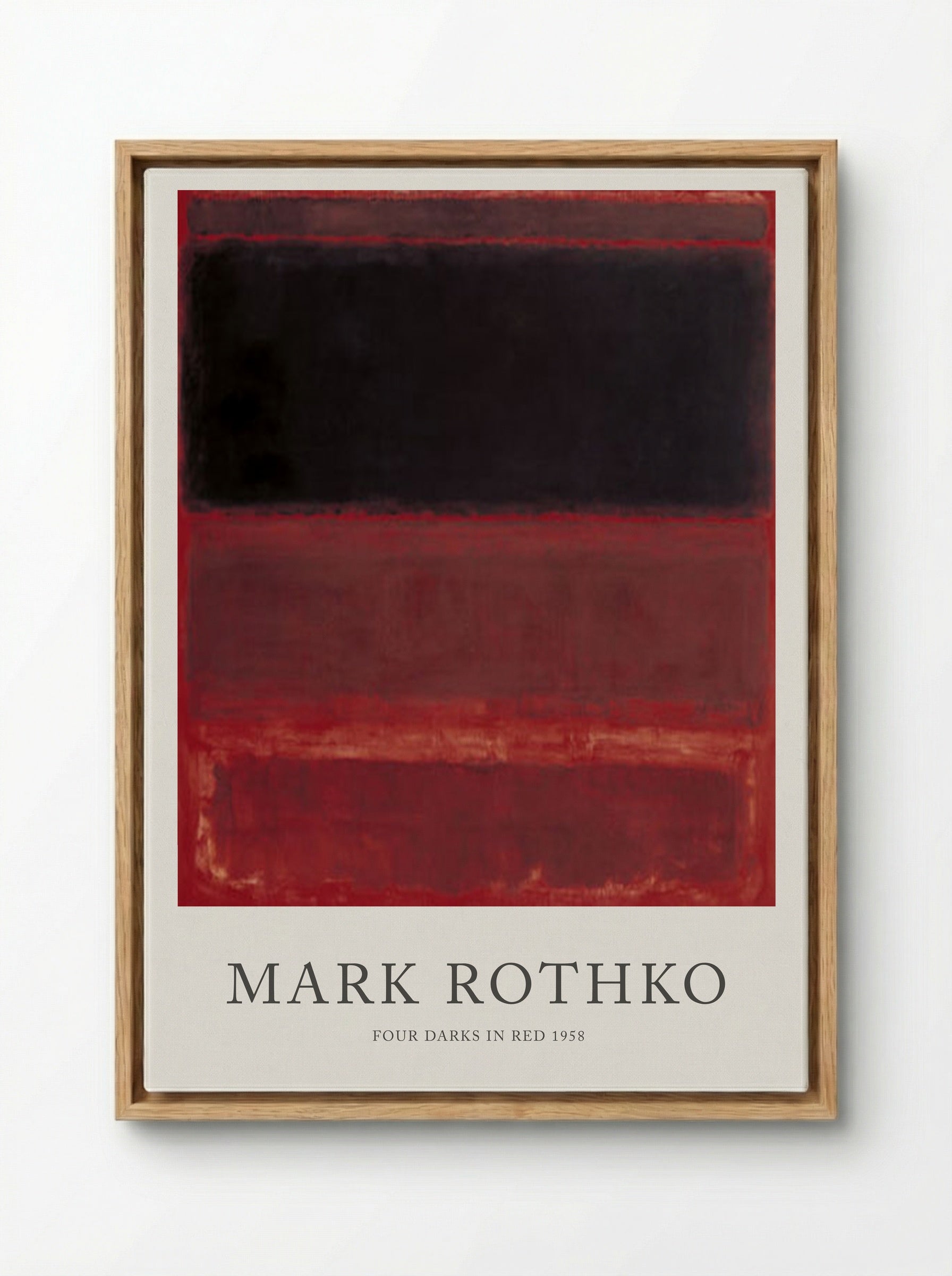 Four Darks in Red - Mark Rothko - Framed Canvas Wood
