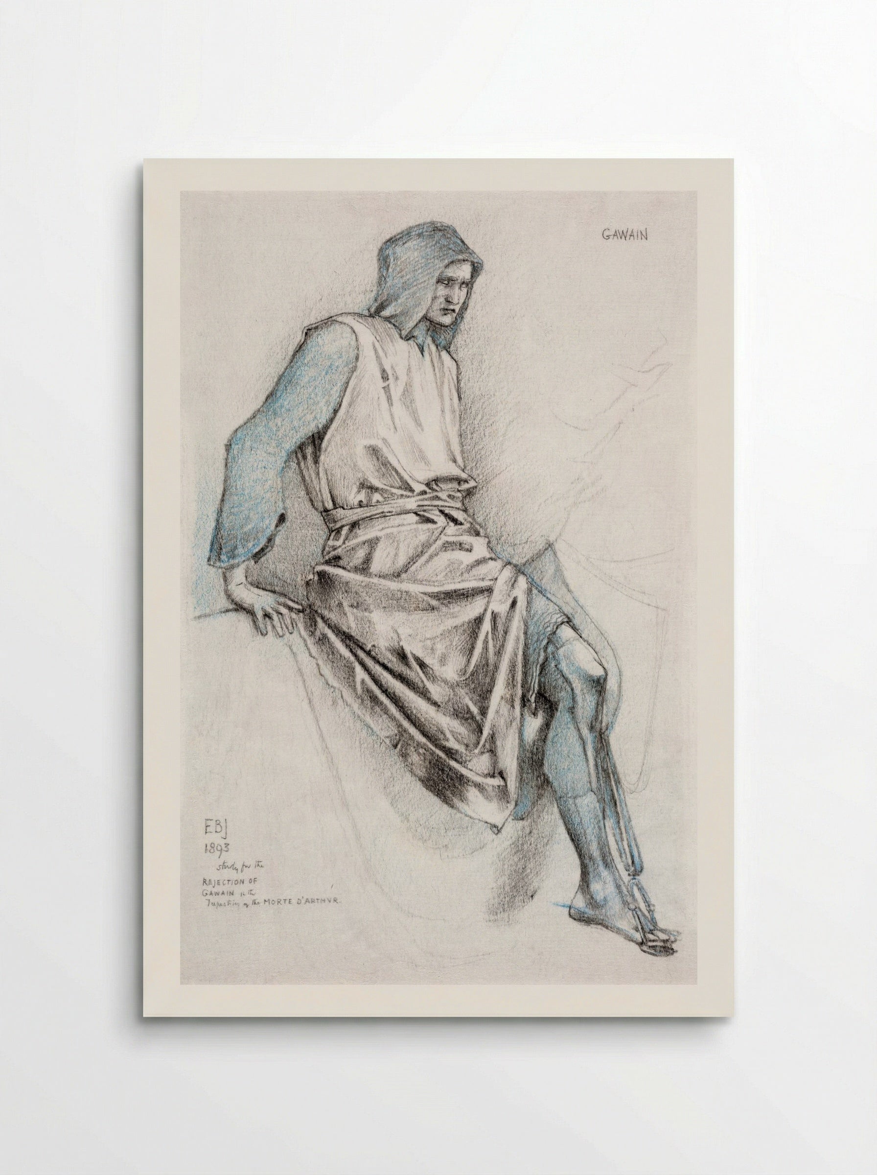 Study for 'The Failure of Gawaine' - Edward Burne-Jones - Poster