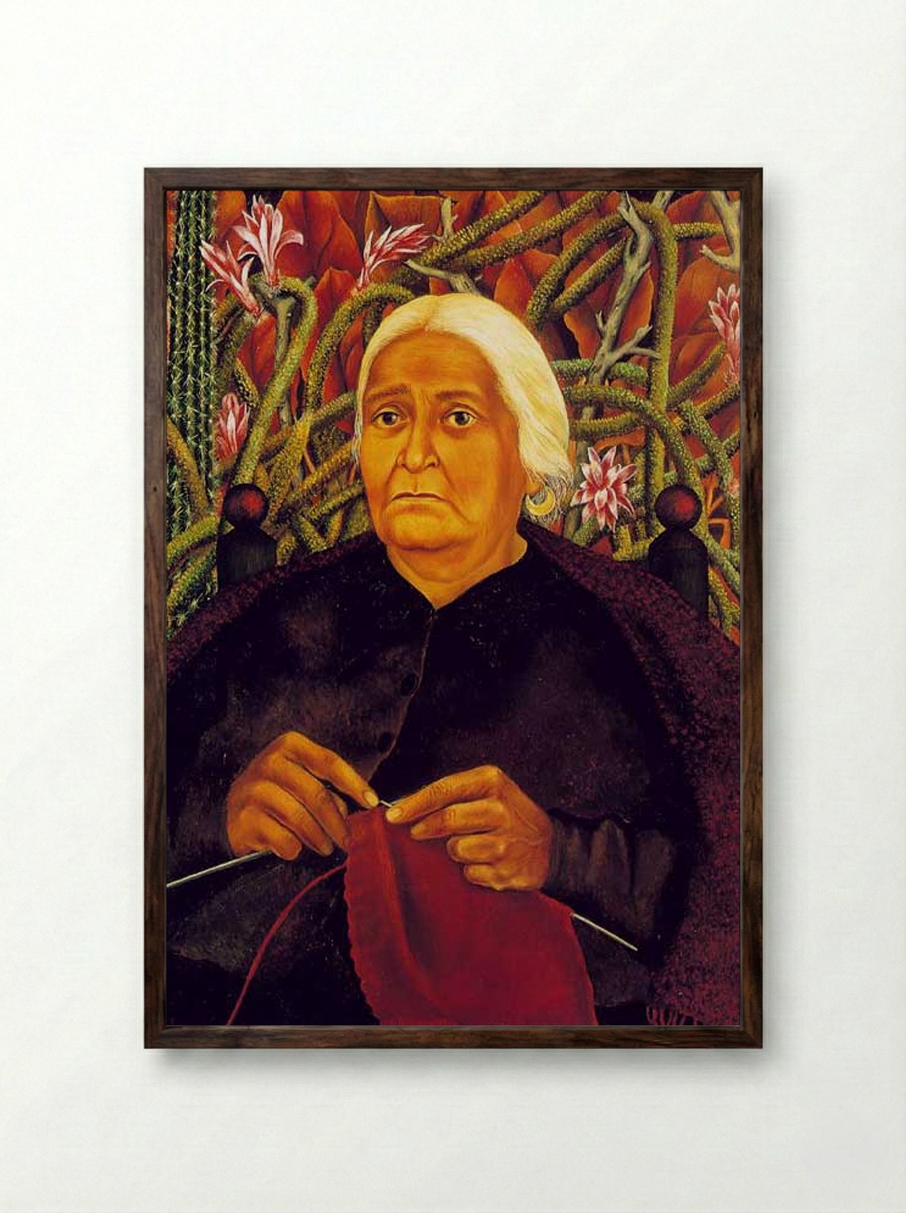 Portrait of Doña Rosita Morillo - Frida Kahlo - Framed Print Dark Wood