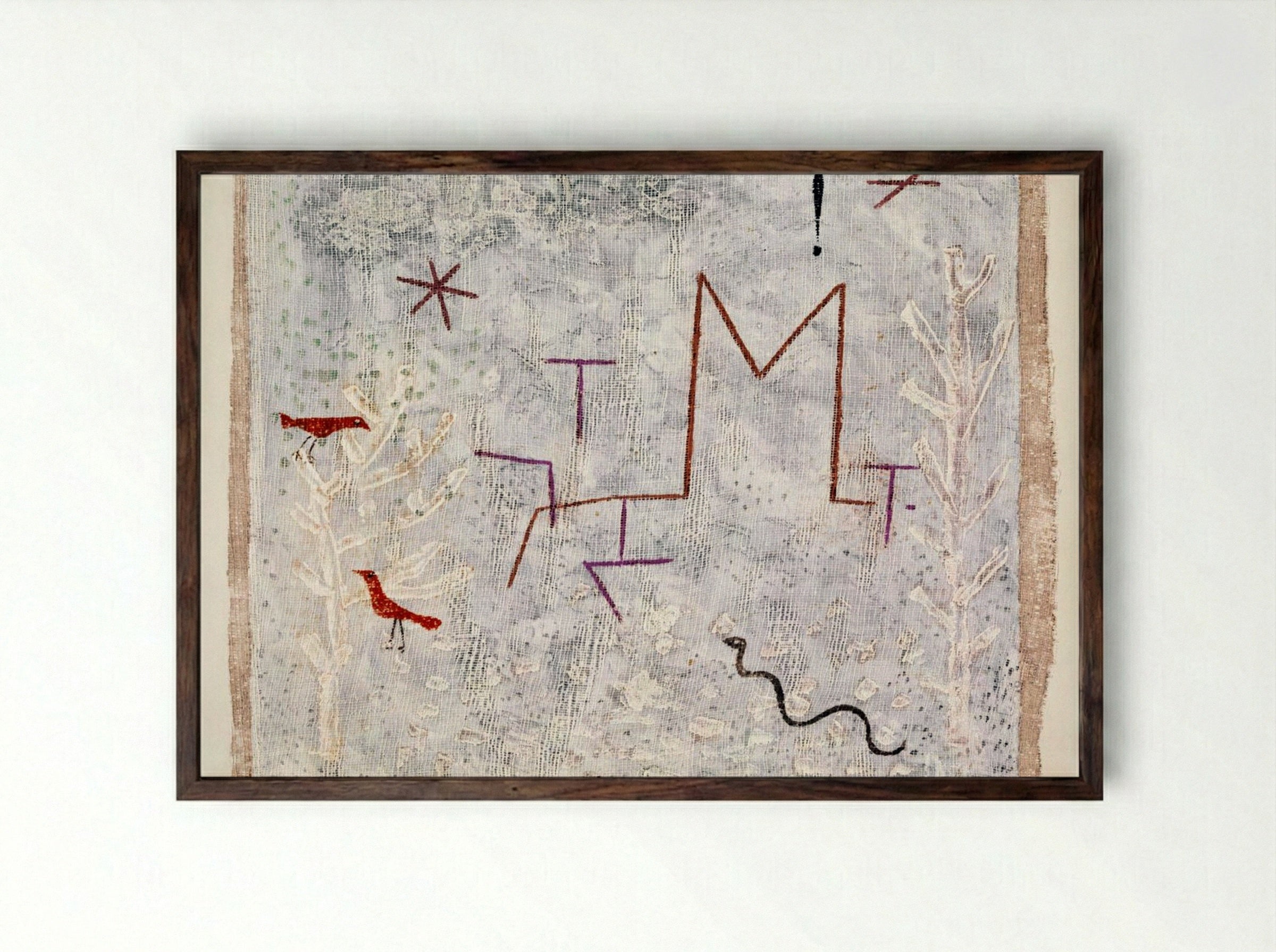 Garden Gate - Paul Klee - Framed Print Dark Wood