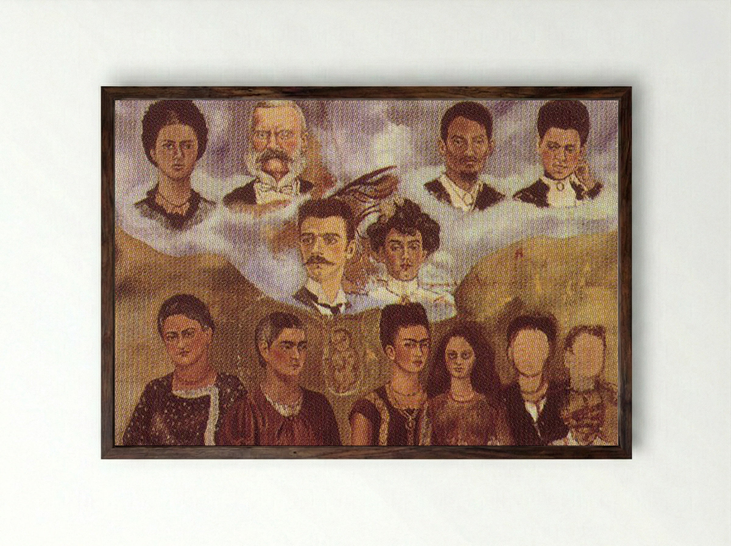 My Family - Frida Kahlo - Framed Print Dark Wood