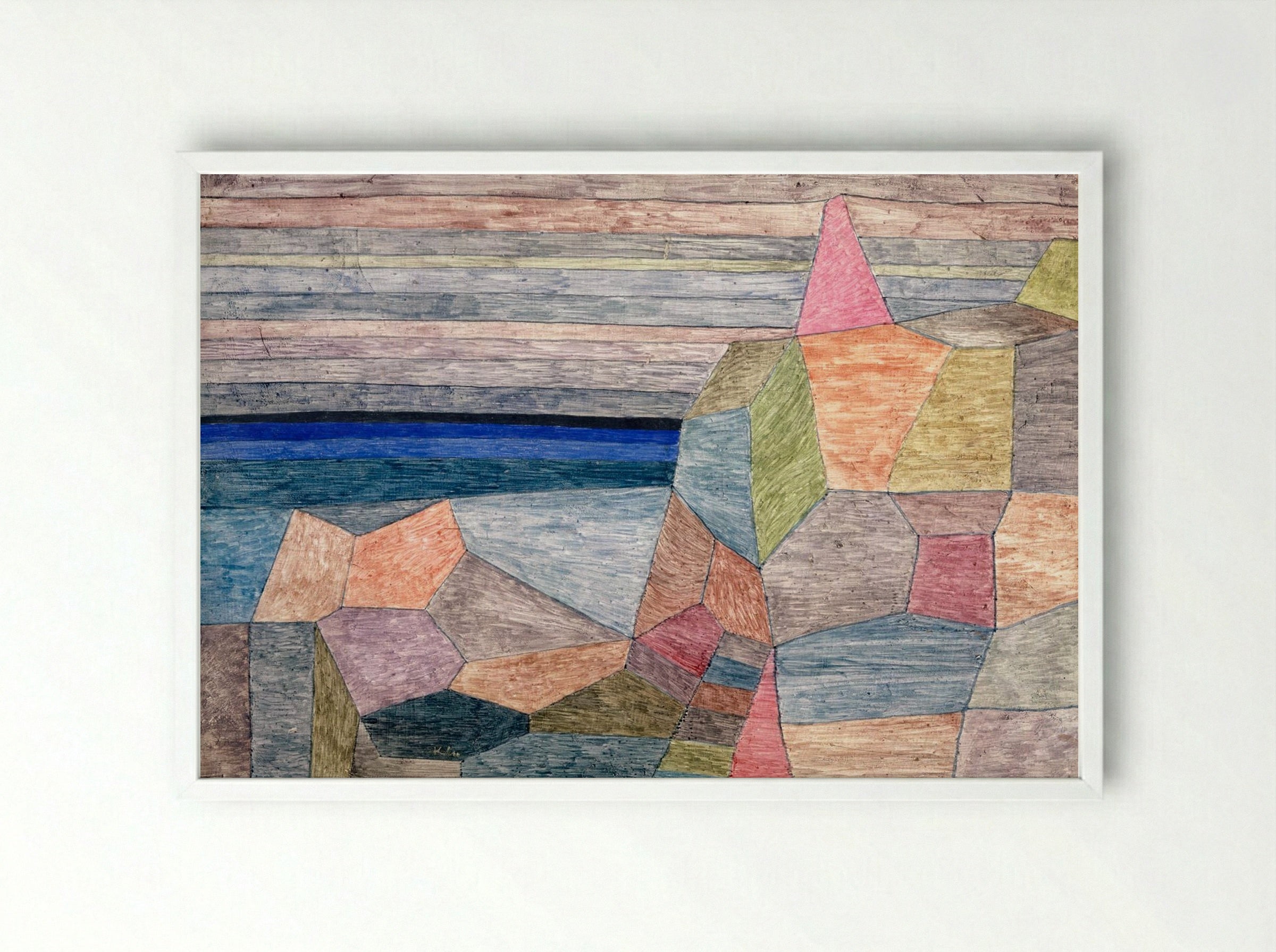 Promontory, Ph. - Paul Klee - Framed Print White