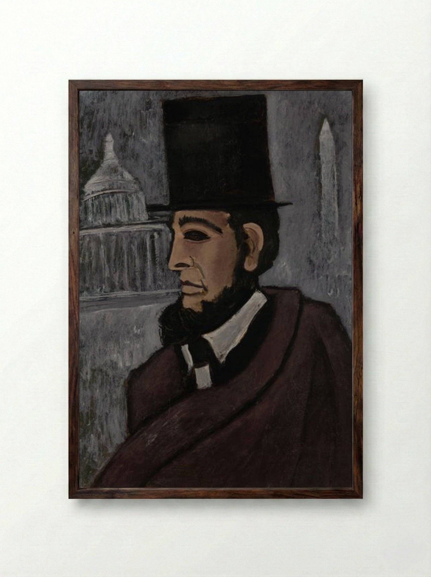 Weary of the Truth - Marsden Hartley - Framed Print Dark Wood