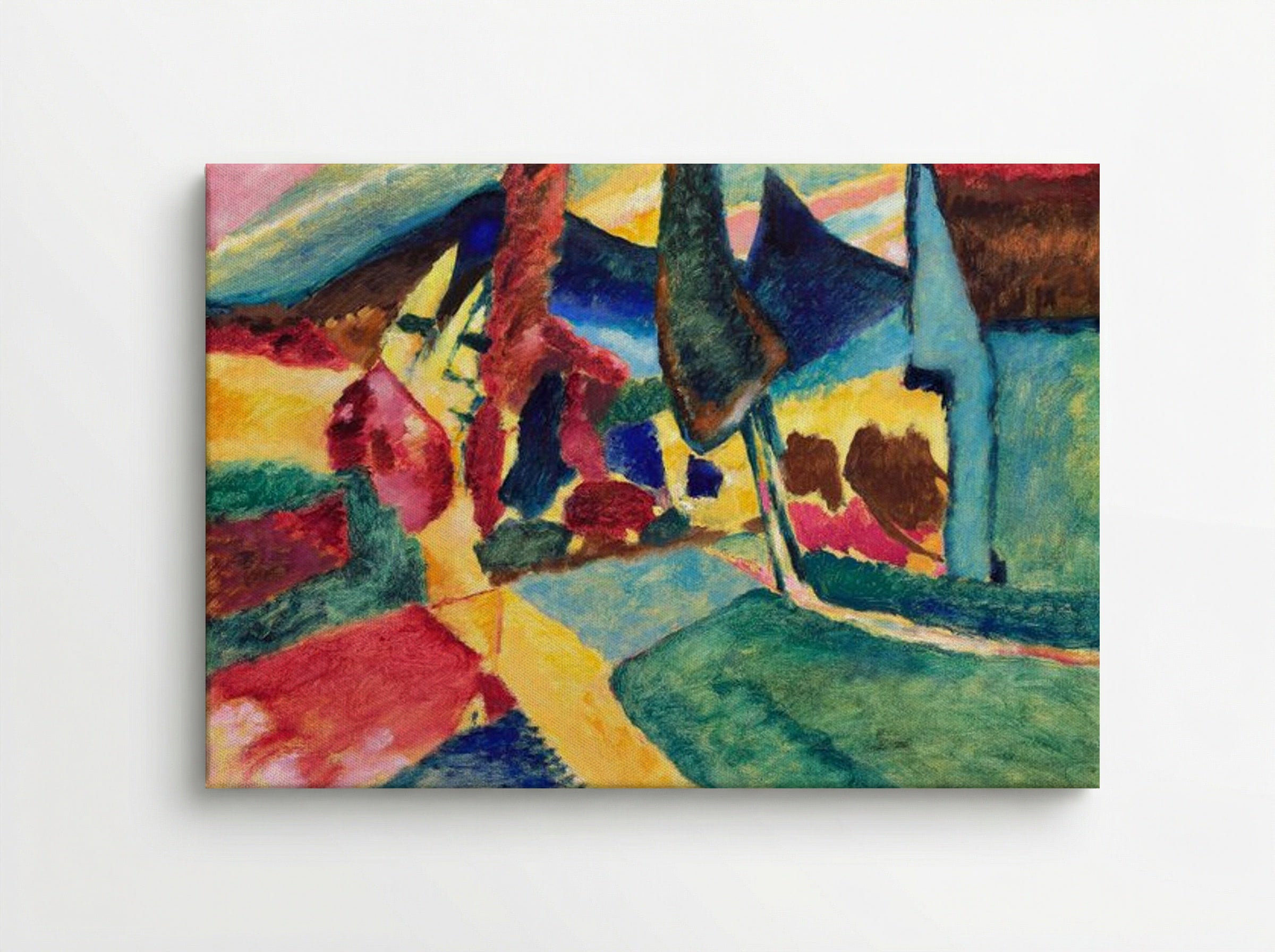 Landscape with Two Poplars - Wassily Kandinsky - Canvas