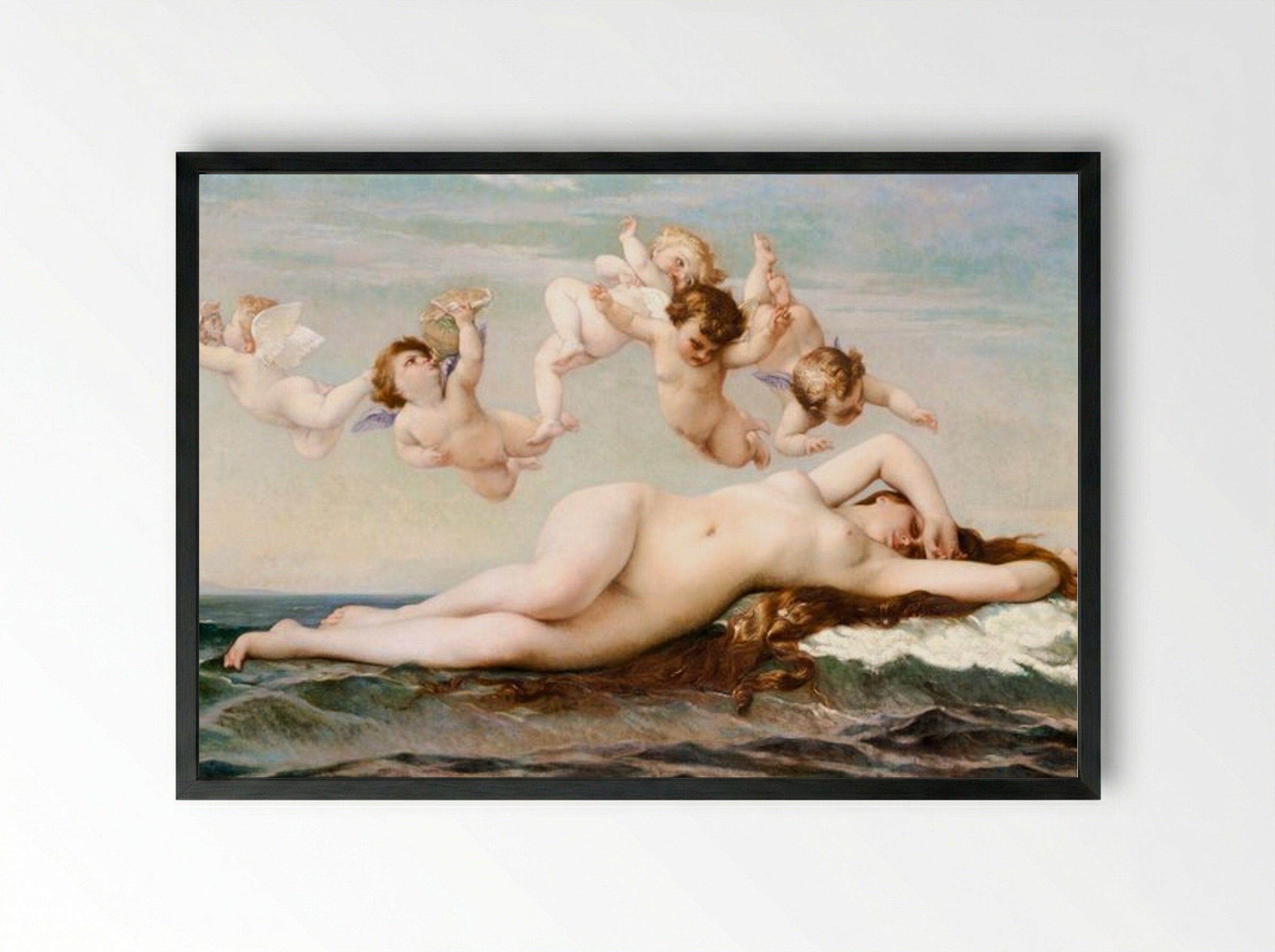 The Birth of Venus - Alexandre Cabanel - Framed Print Black