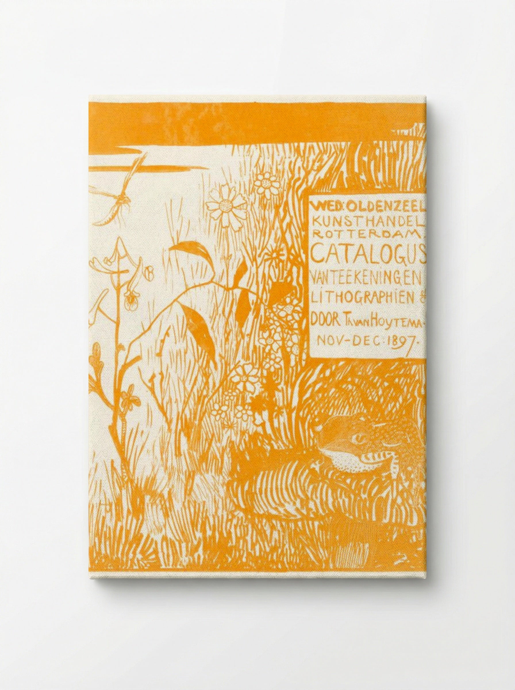 Catalogus Omslag met Pad en Libelle (Catalogue Cover with Frog and Dragonfly) - Theo van Hoytema - Canvas