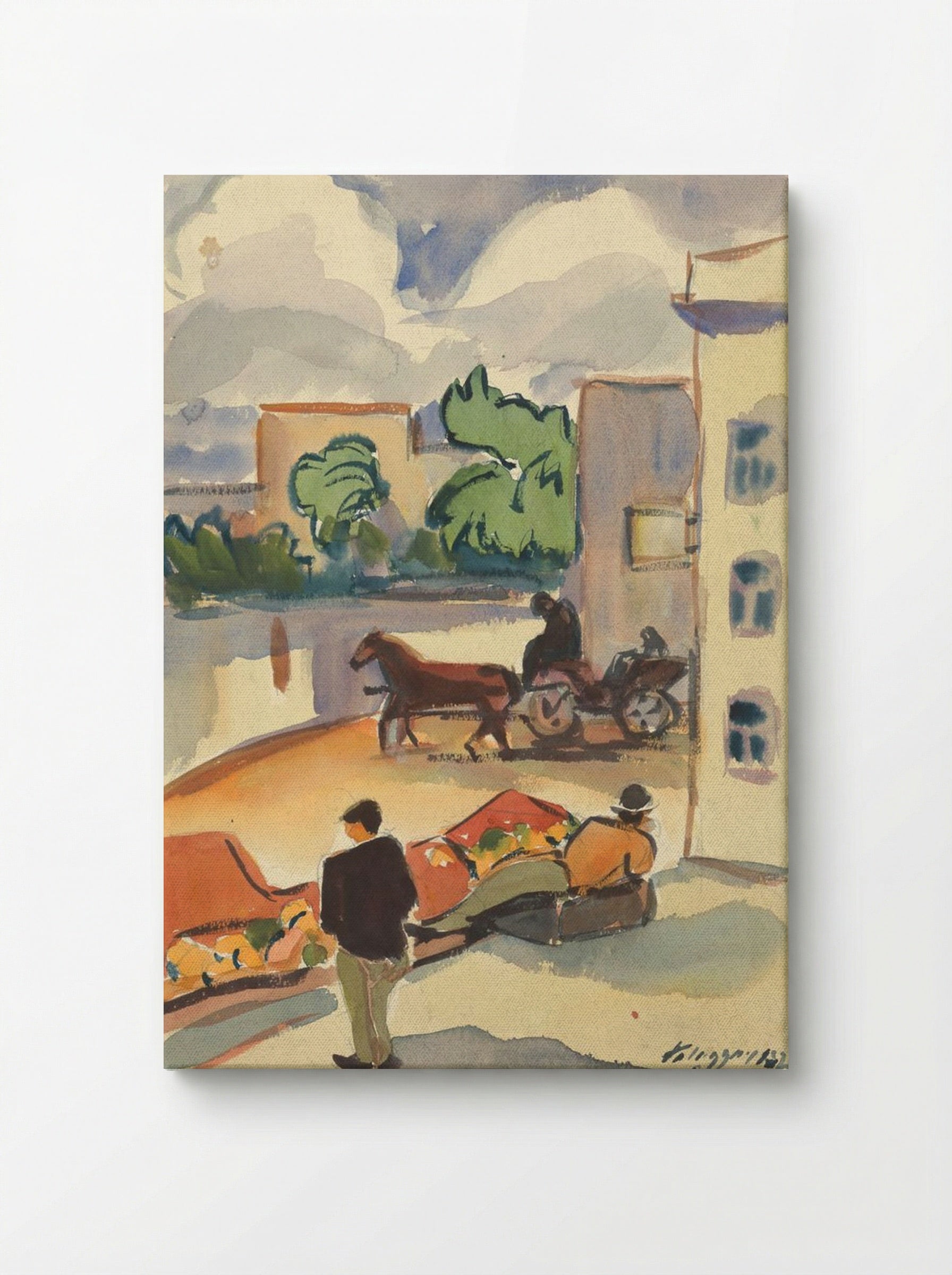 Provincial Street Scene - Zolo Palugyay - Canvas
